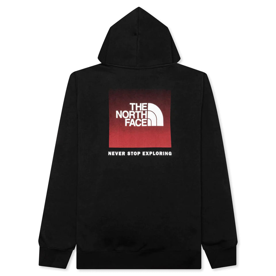 The North Face Men s Box NSE Pullover Hoodie Black Ombre Graphic