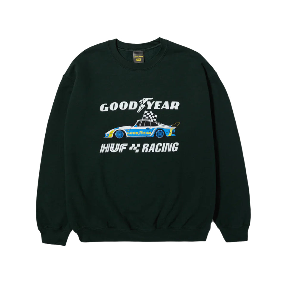 HUF X GOODYEAR Checkered Flag Crewneck