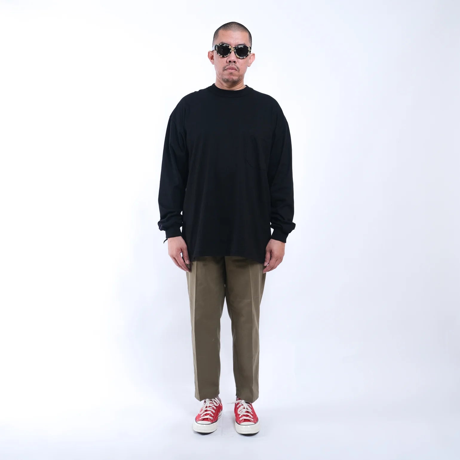 Paper New Heavy Tee - Long Black - Stencil