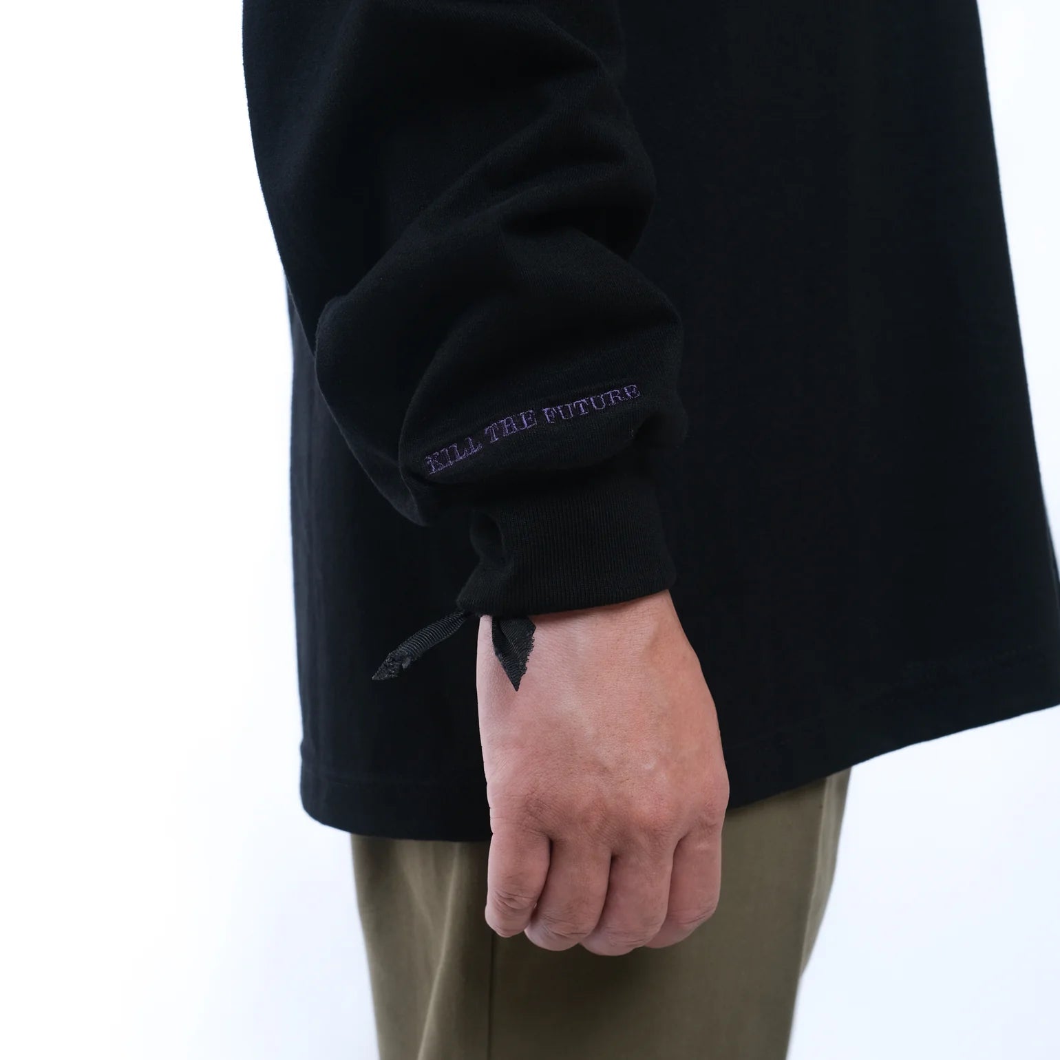 Paper New Heavy Tee - Long Black - Stencil
