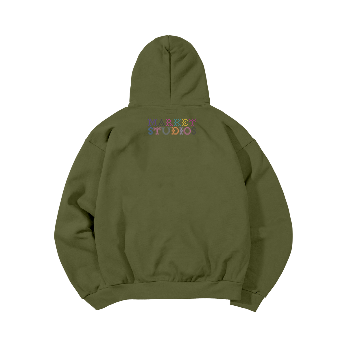 Market Folk Fitted Bear Hoodie - Green