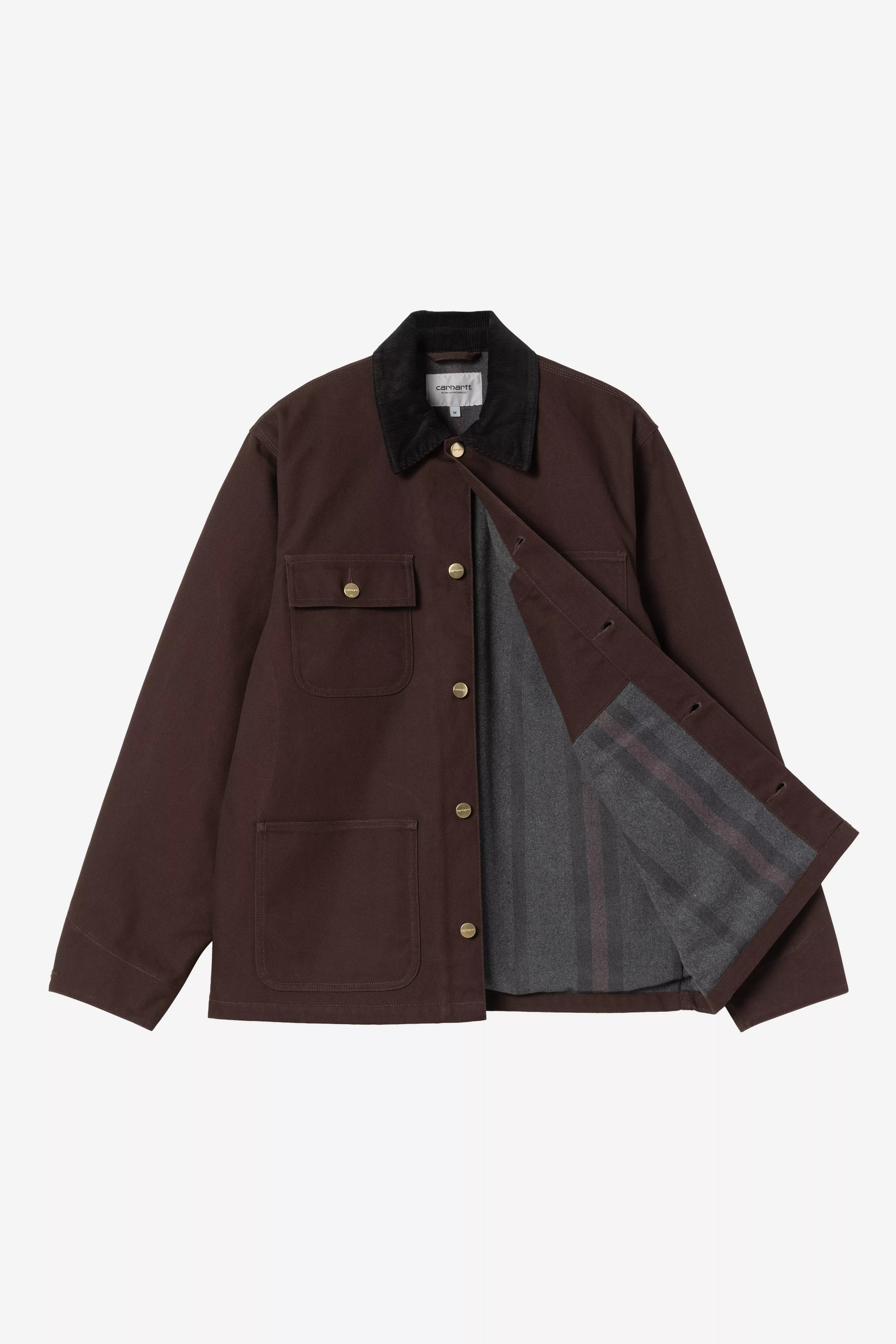 Carhartt Michigan Coat - Tobacco / Black Rigid - Blanket Lined - Stencil