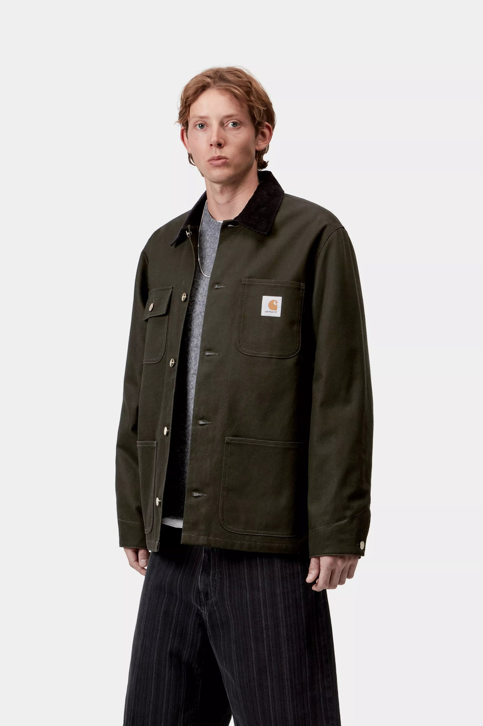 Carhartt Michigan Coat - Olive / Black Rigid - Blanket Lined