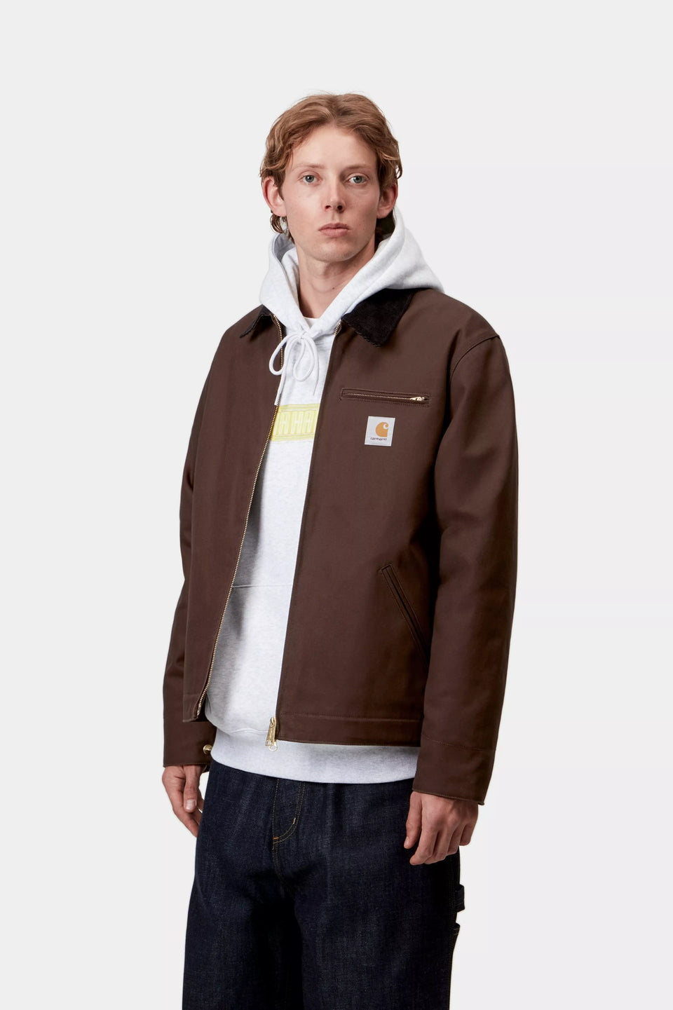 Carhartt Detroit Jacket - Tobacco / Black Rigid - Blanket Lined