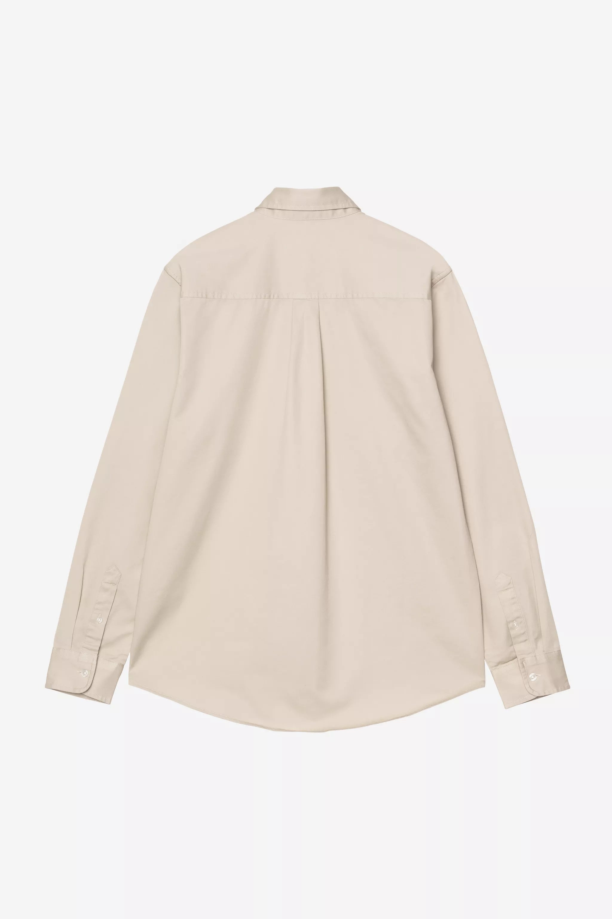 Carhartt L/S Madison Shirt - Stone / White - Stencil