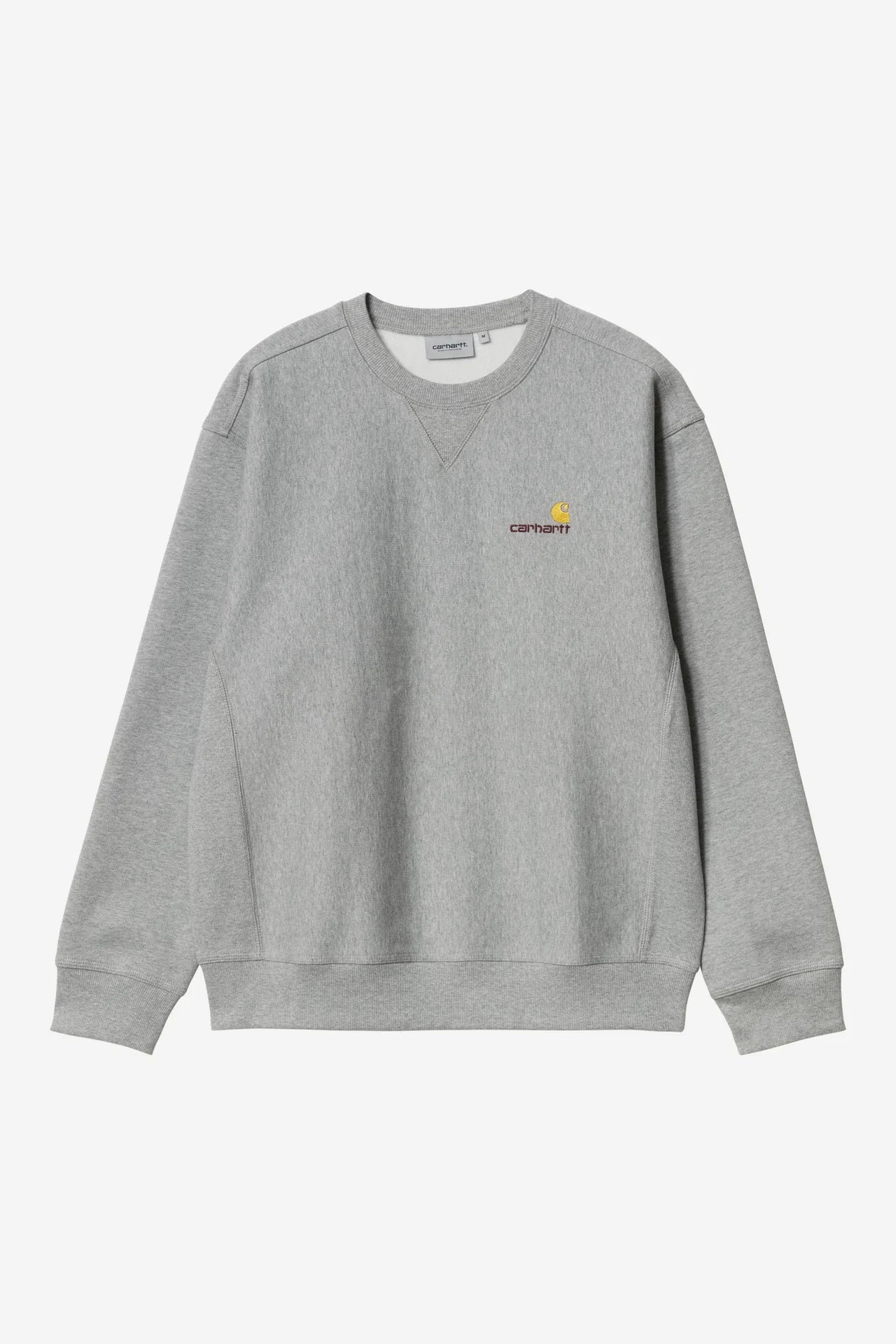 Carhartt American Script Sweat - Grey Heather - Stencil