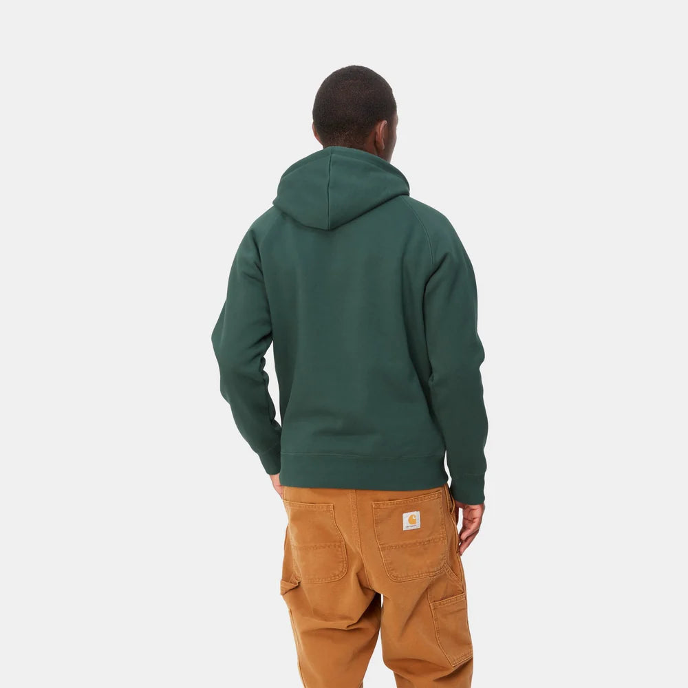 Carhartt Hooded Chase Sweatshirt - Discovery Green / Gold - Stencil