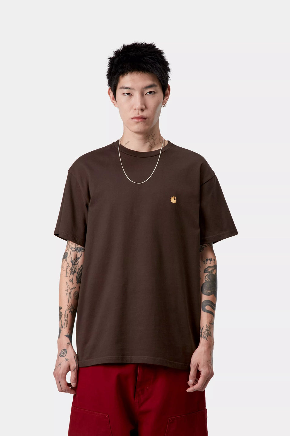 Carhartt S/S Chase Tee - Tobacco / Gold