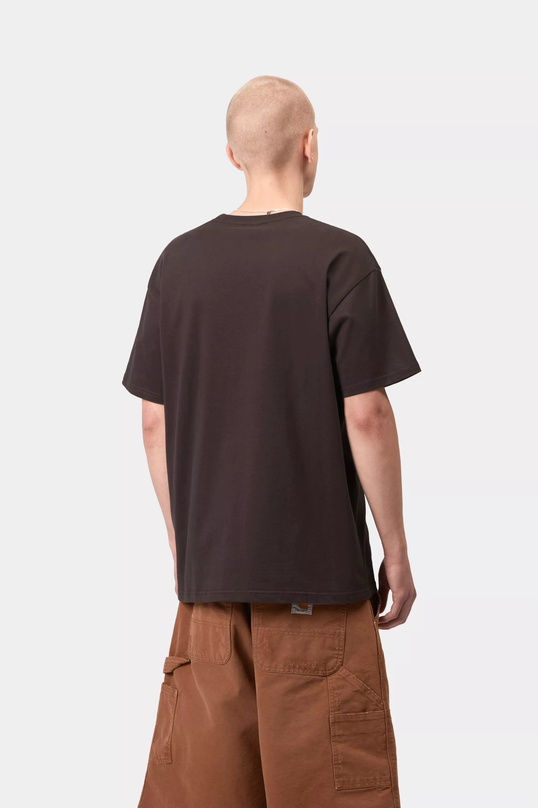 Carhartt S/S Chase T-Shirt - Shale / Gold - Stencil