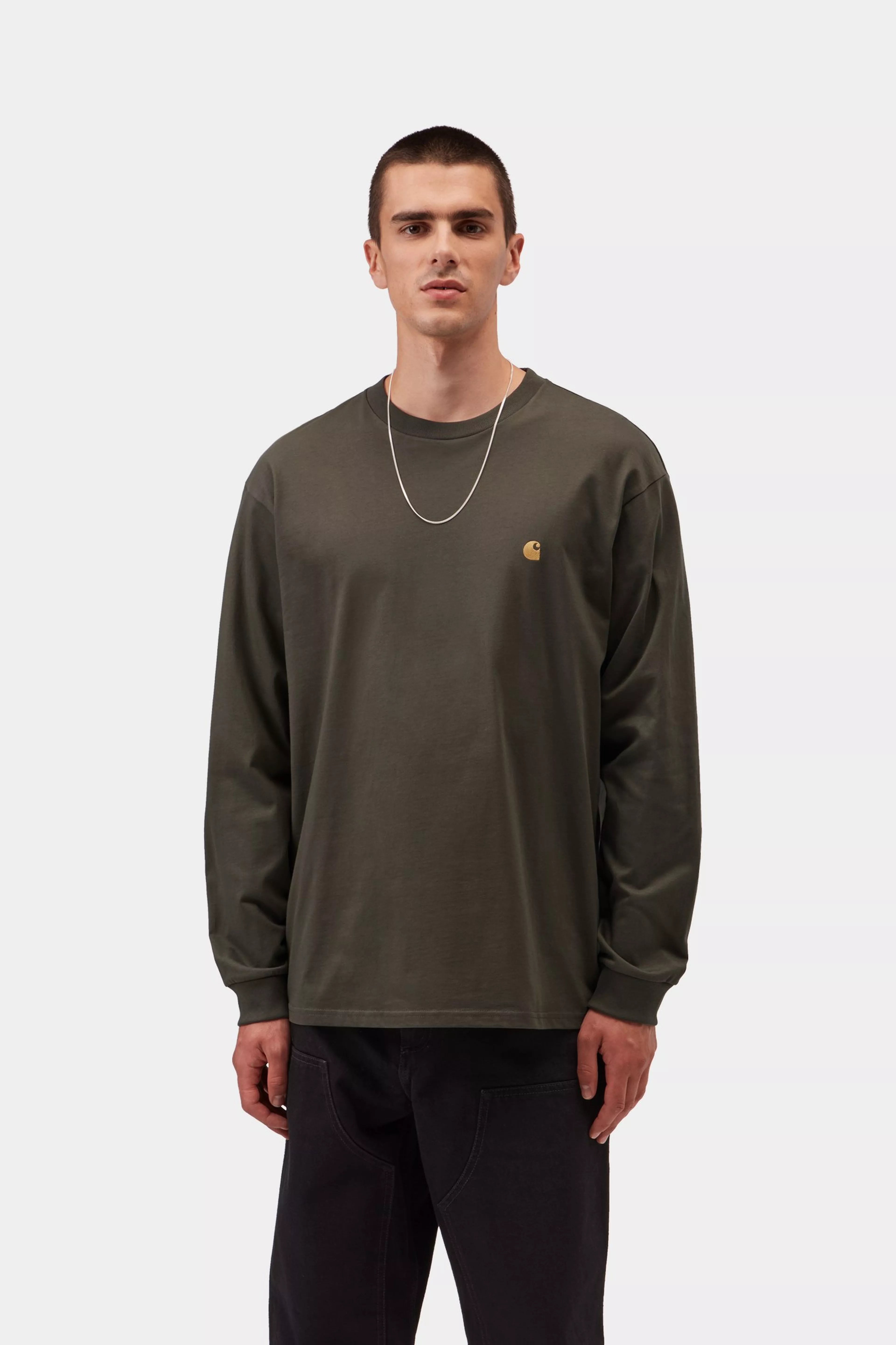 Carhartt L/S Chase T-Shirt - Shungite / Gold