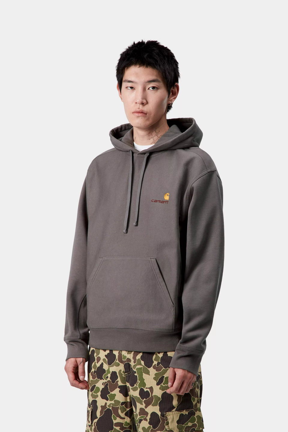 Carhartt Hooded American Script Sweat - Porphyry