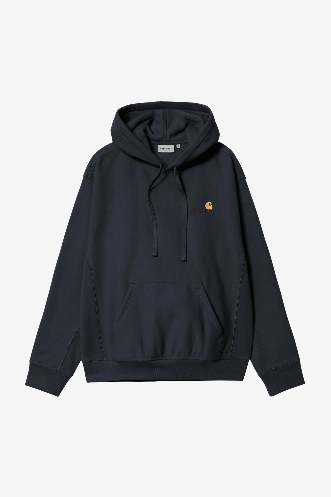 Carhartt Hooded American Script Sweat - Deep Night - Stencil