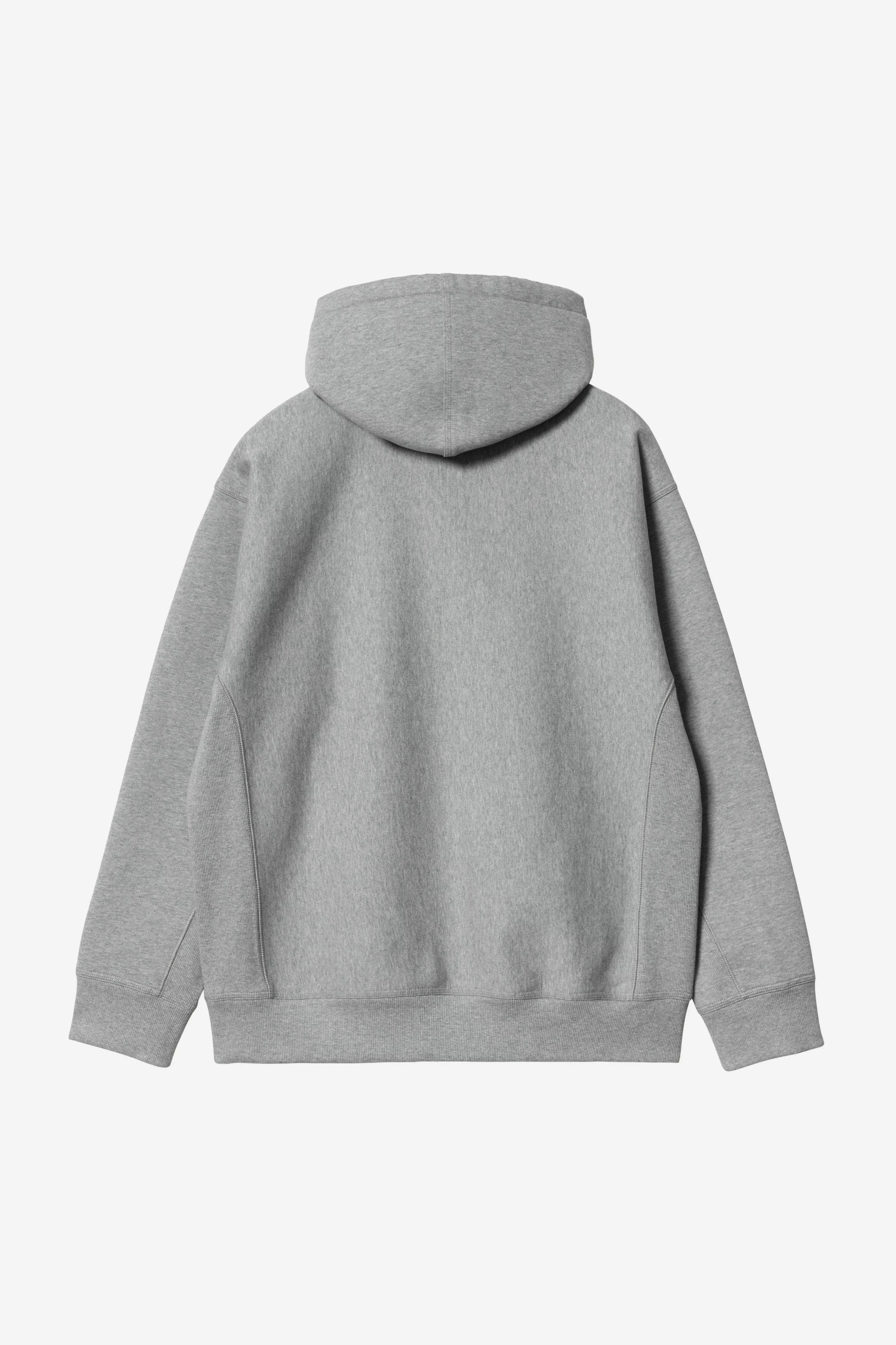 Carhartt Hooded American Script Sweat - Grey Heather - Stencil