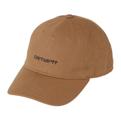 Carhartt Canvas Script Cap - WIP Hamilton Brown/Black