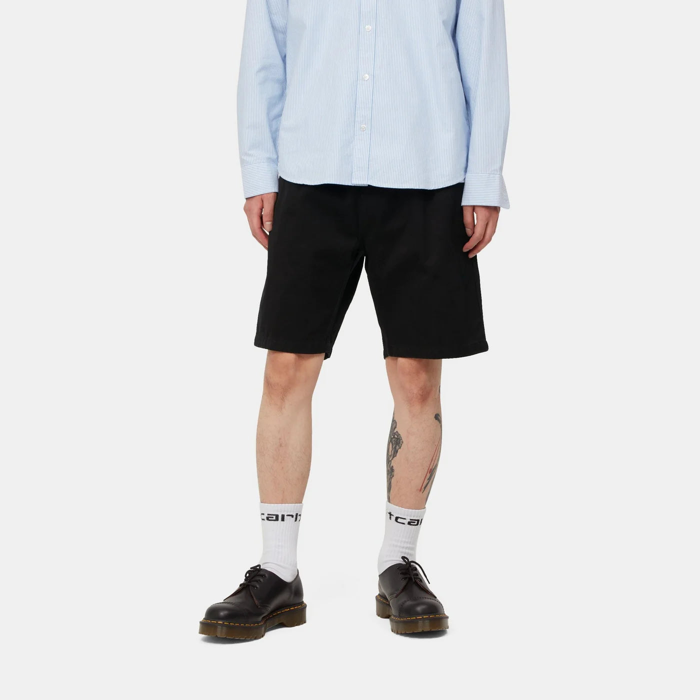 Carhartt Abbot Shorts - Black Stone Washed