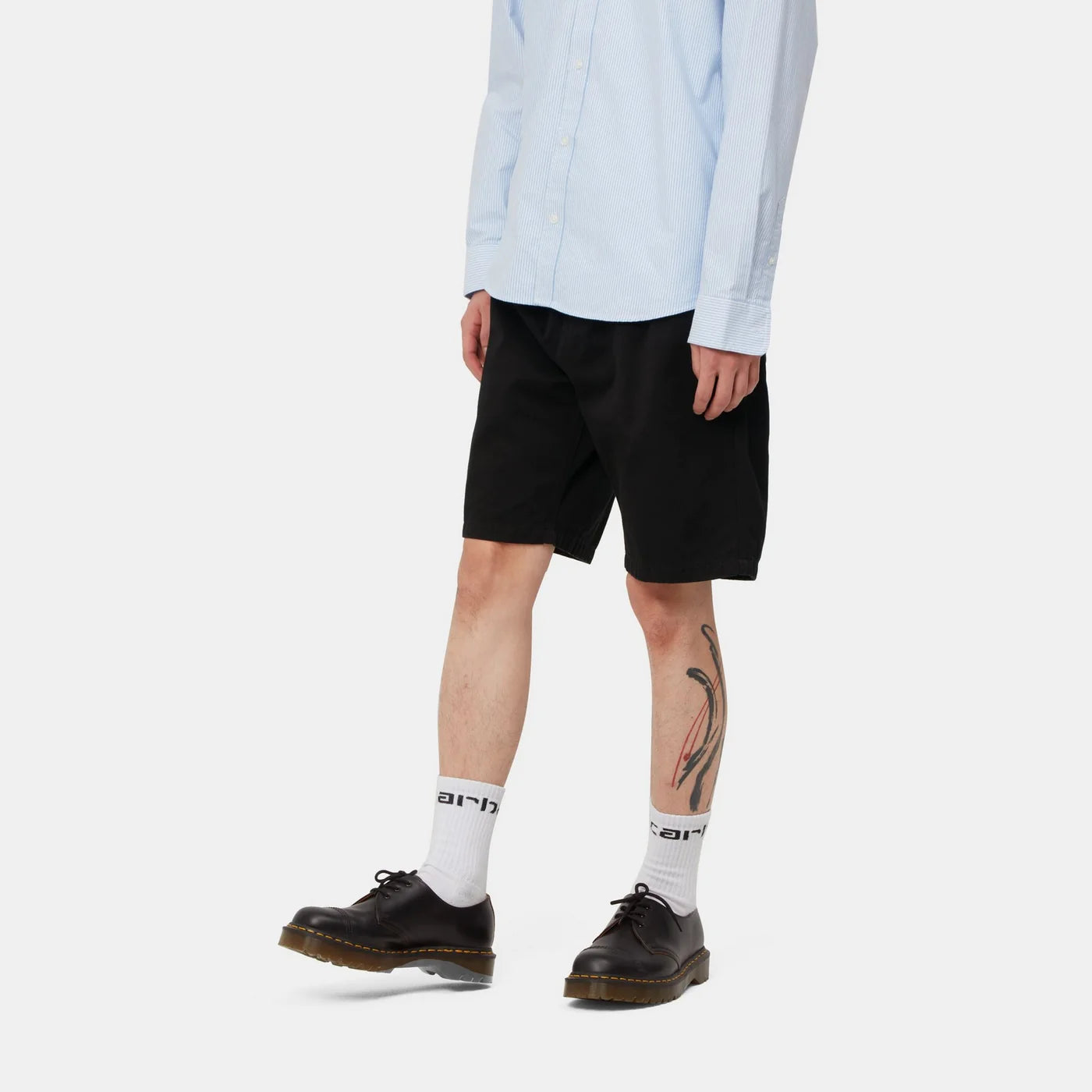 Carhartt Abbot Shorts - Black Stone Washed