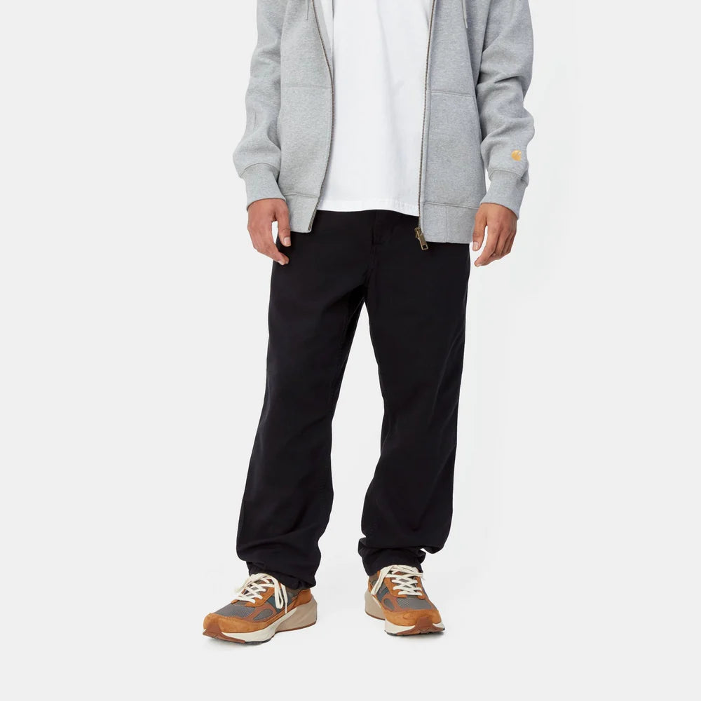 Carhartt Flint Pants - Black Garment Dyed - Stencil