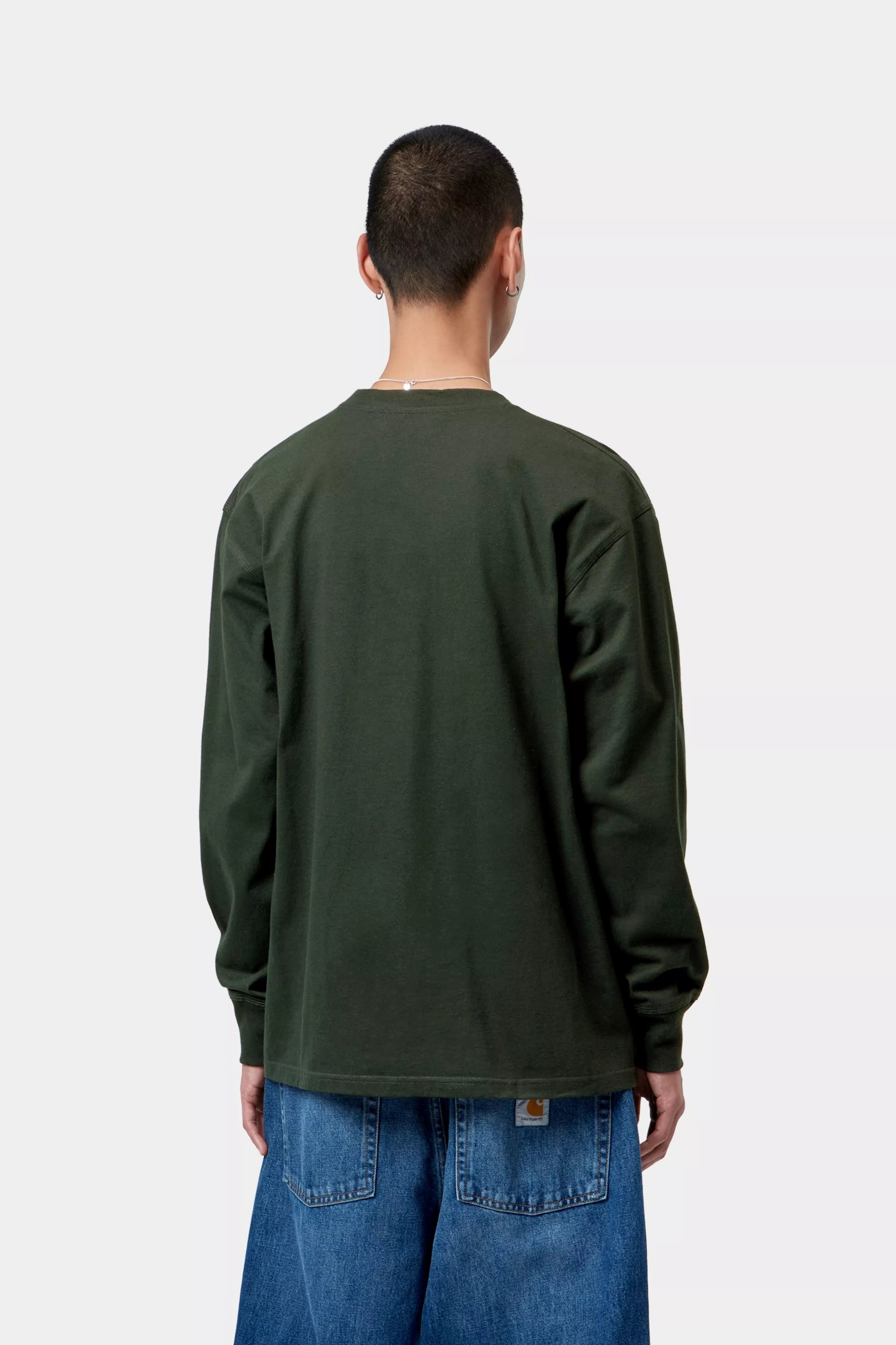 Carhartt L/S American Script T-Shirt - Raven