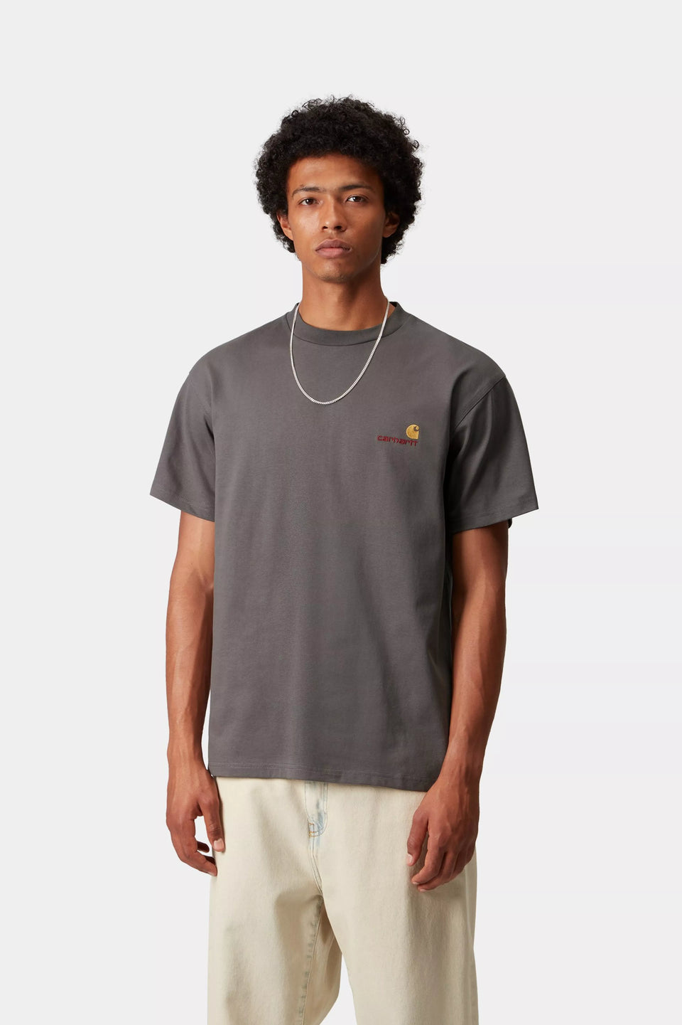 Carhartt S/S American Script T-Shirt - Porphyry