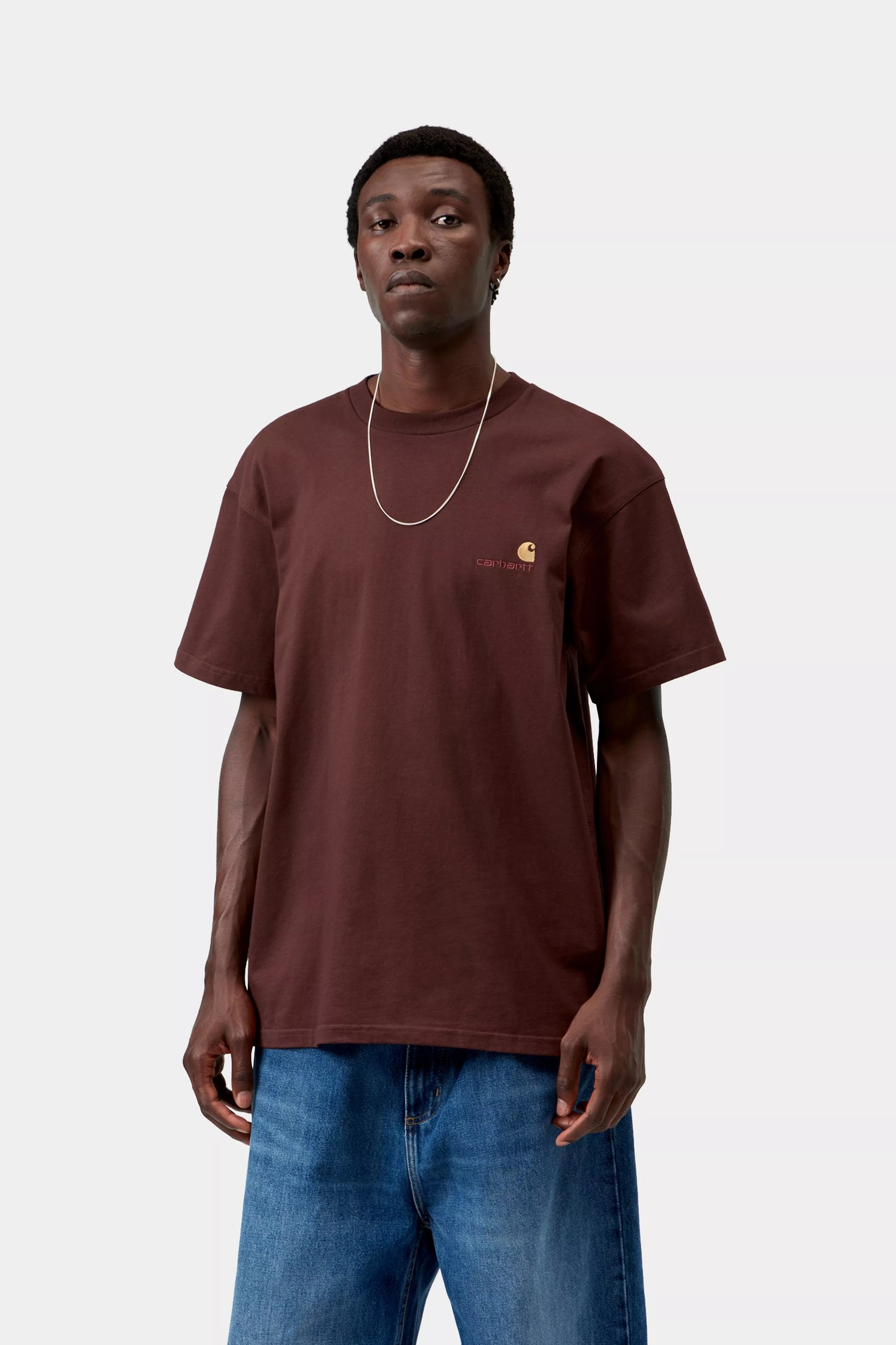 Carhartt S/S American Script T-Shirt - Amarone
