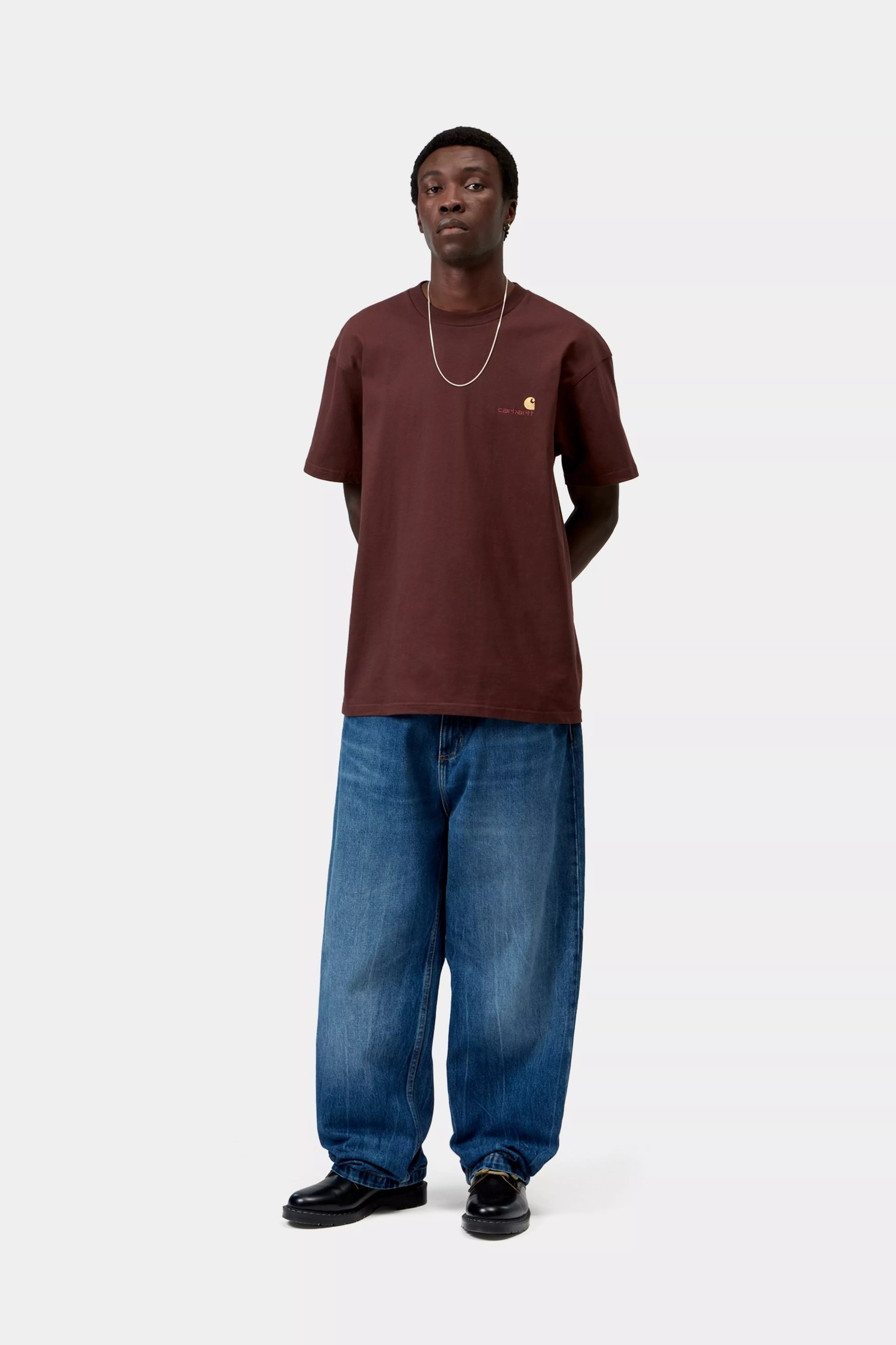 Carhartt S/S American Script T-Shirt - Amarone