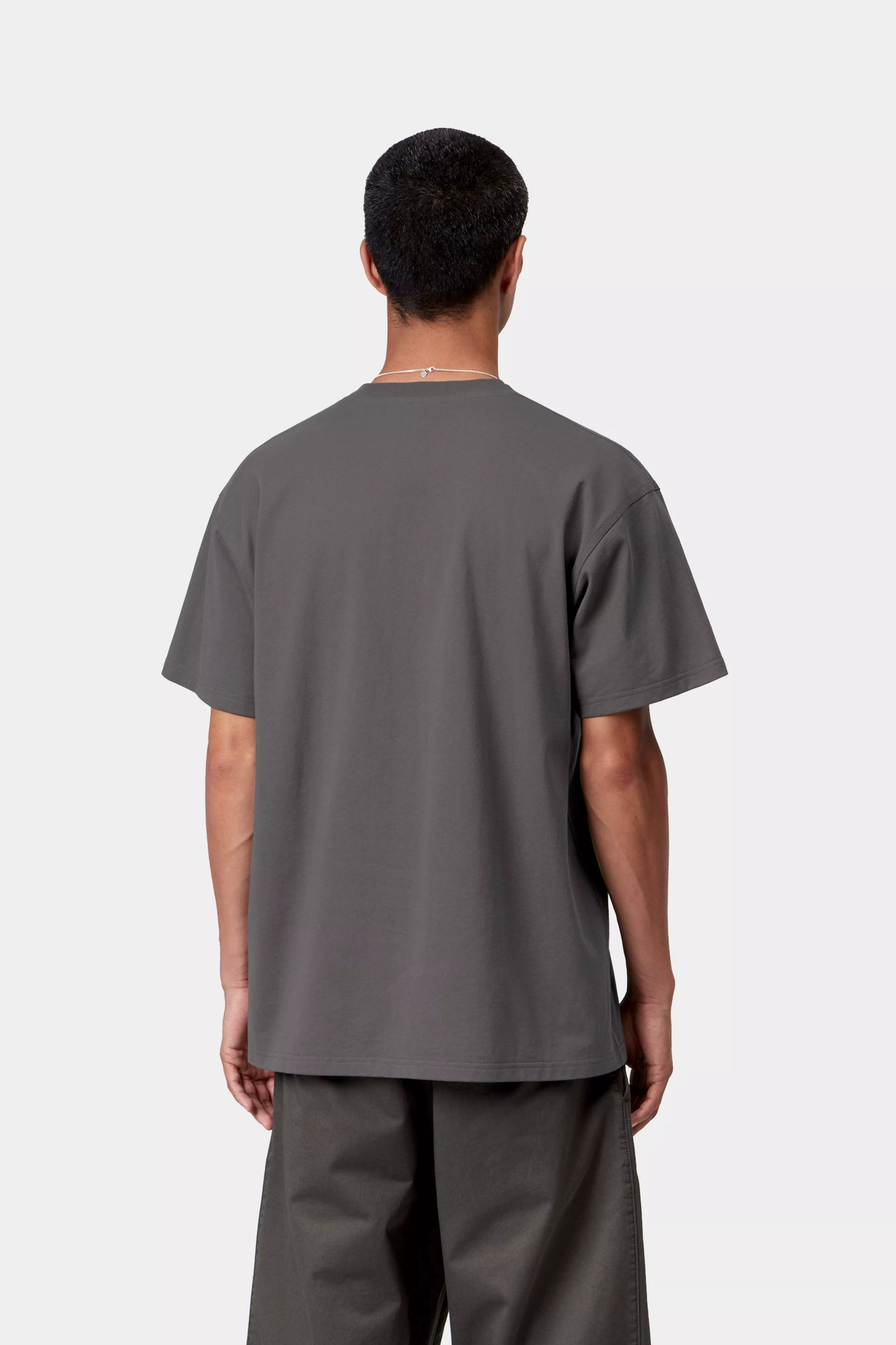 Carhartt S/S American Script T-Shirt - Graphite