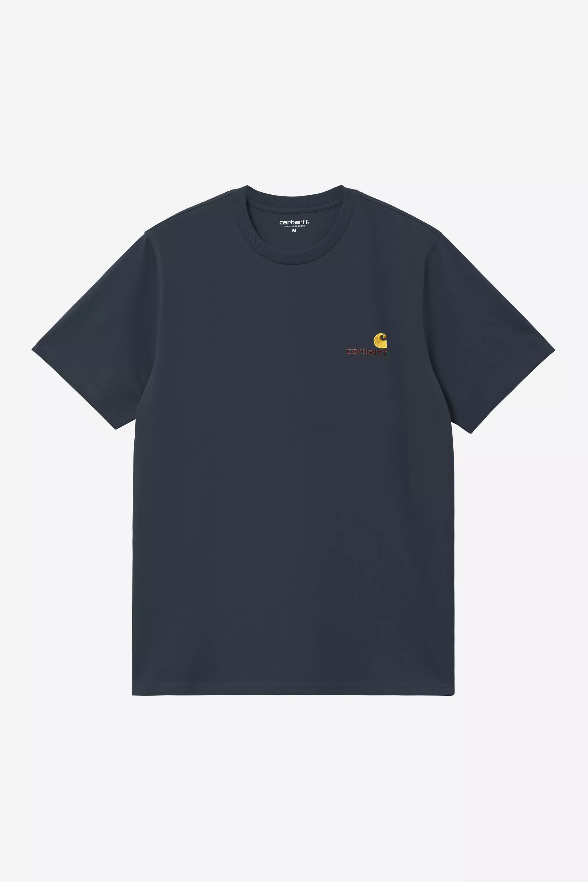 Carhartt S/S American Script T-Shirt - Deep Night - Stencil