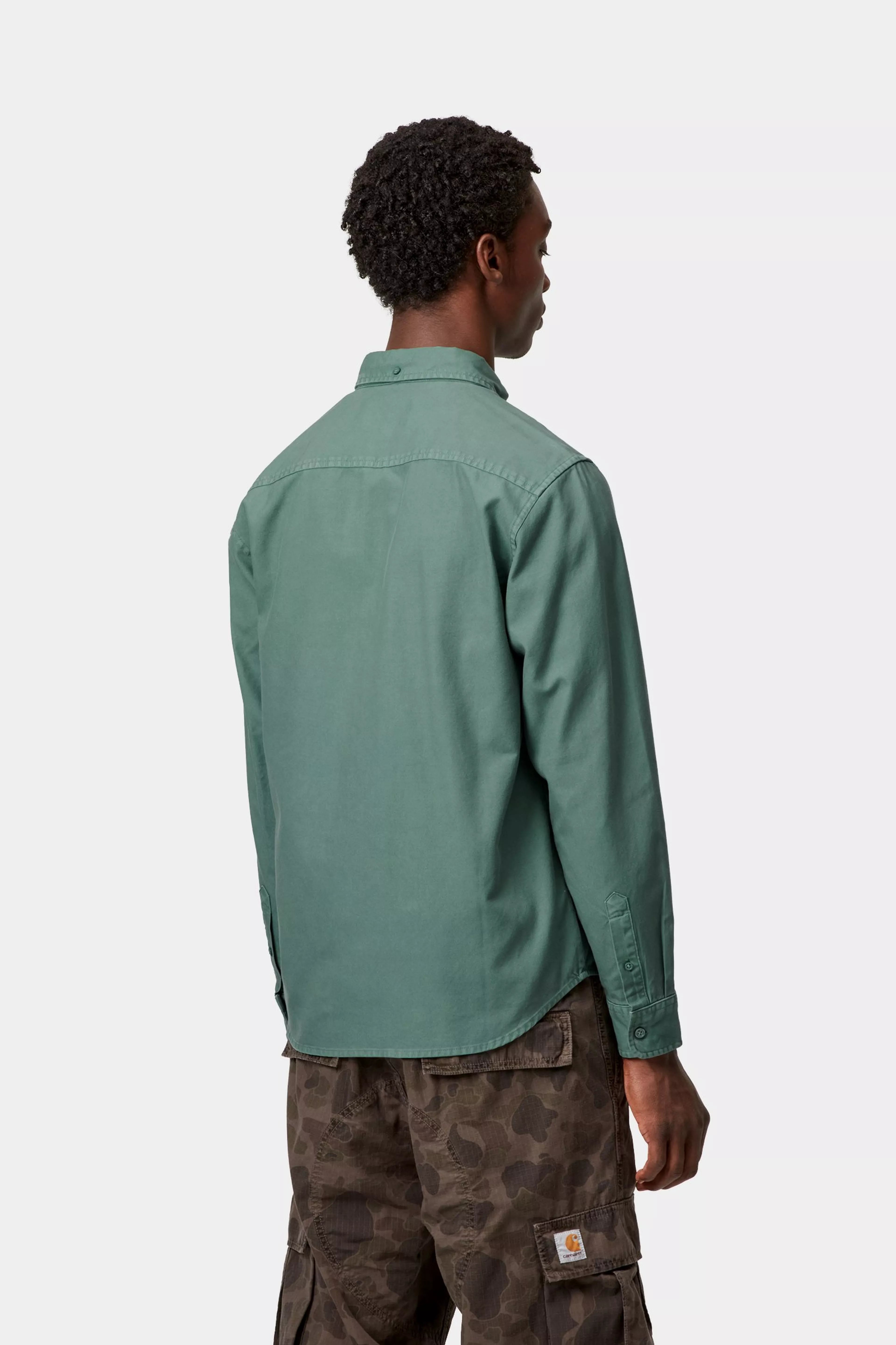 Carhartt L/S Bolton Shirt - Silver Pine - Stencil