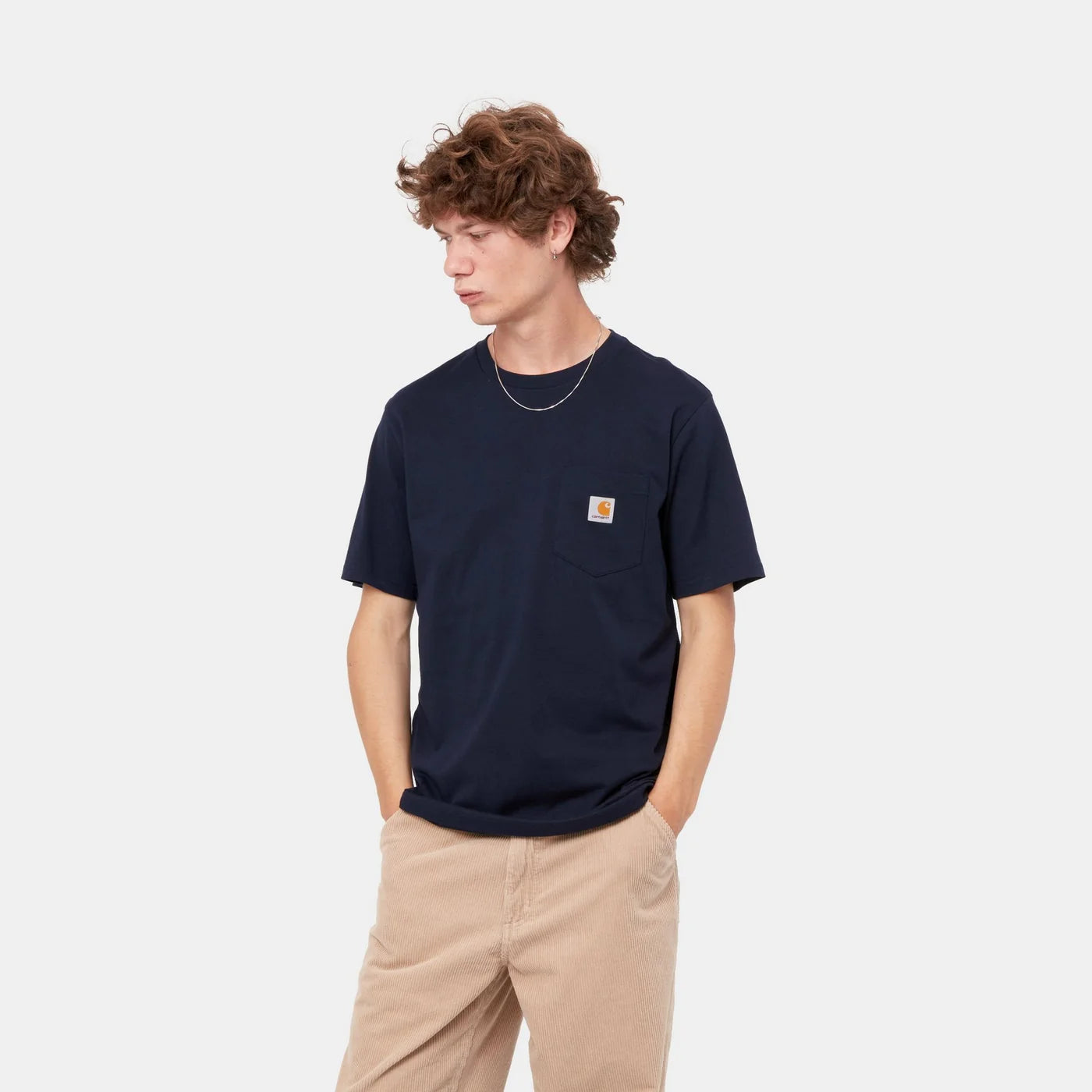 Carhartt S/S Pocket T-Shirt - Dark Navy - Stencil