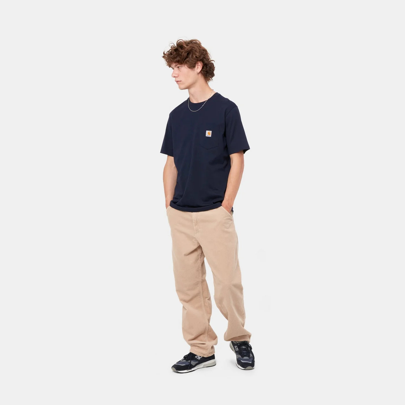Carhartt S/S Pocket T-Shirt - Dark Navy - Stencil