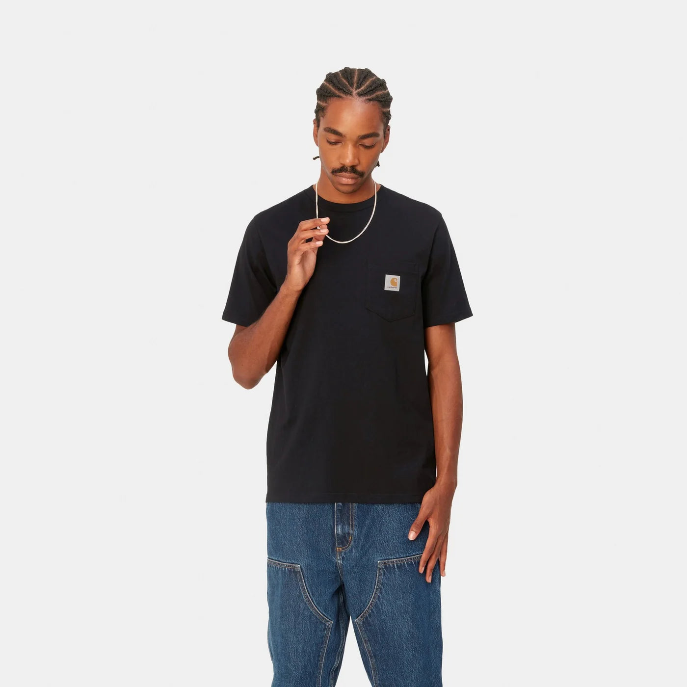 Carhartt S/S Pocket T-Shirt - Black - Stencil