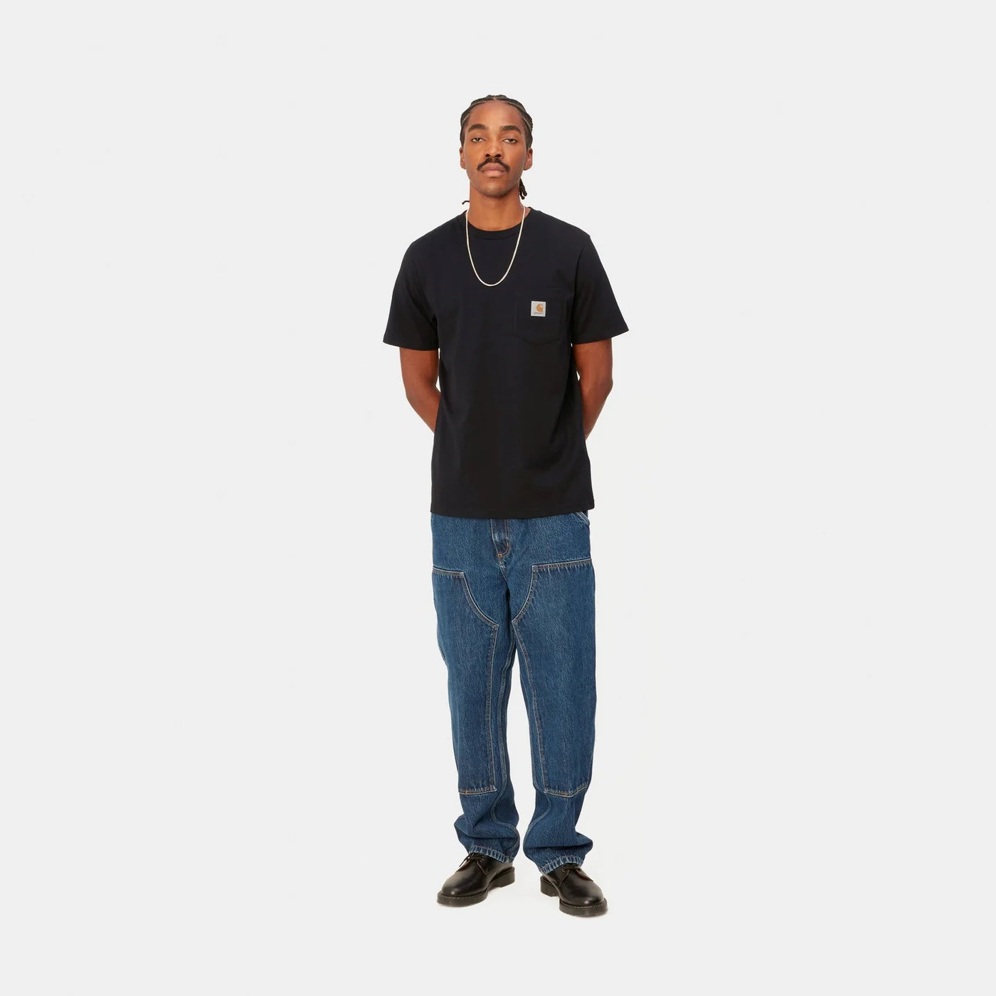 Carhartt S/S Pocket T-Shirt - Black - Stencil