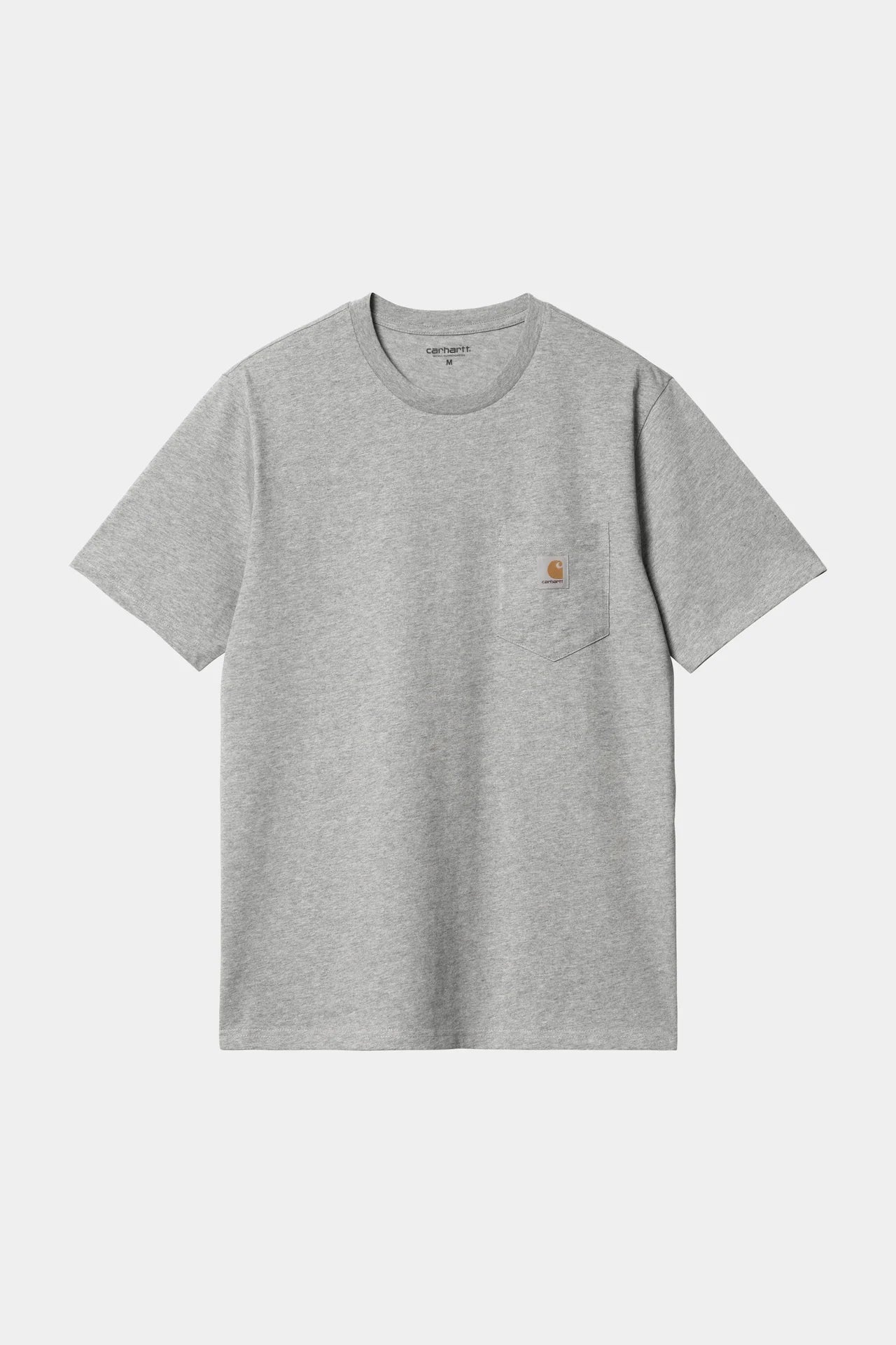 Carhartt S/S Pocket T-Shirt - Grey Heather - Stencil