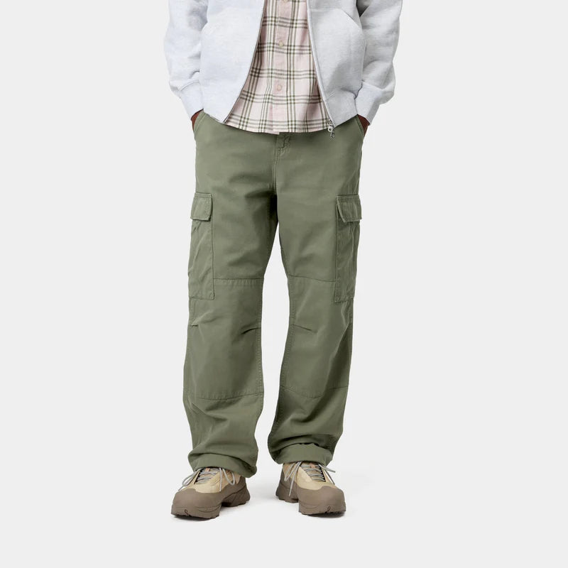Carhartt Regular Cargo Pants - Dollar Green (Garment Dyed) - Stencil