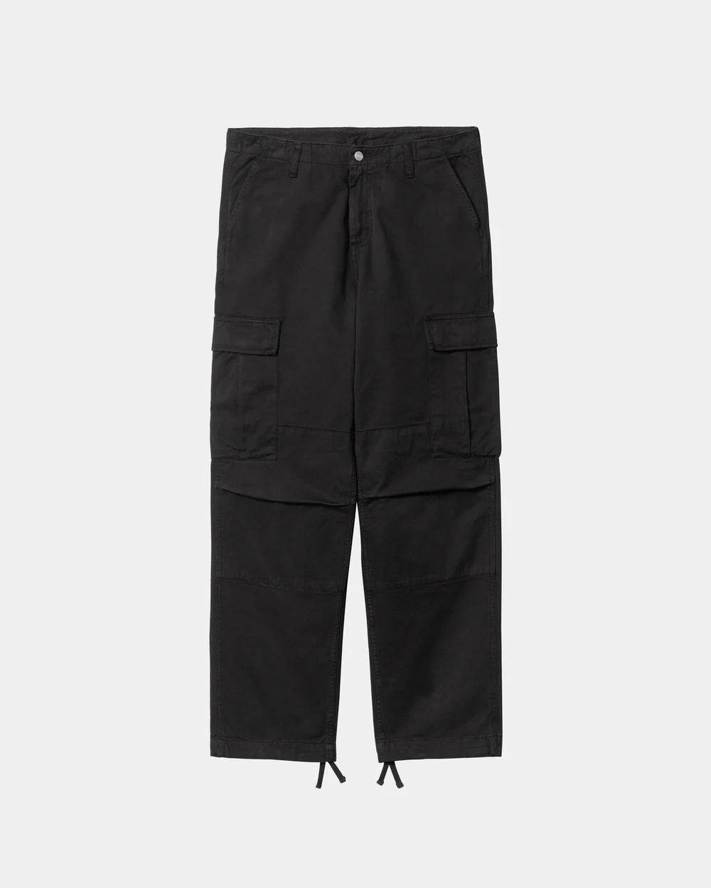 Carhartt Regular Cargo Pants - Black (Garment Dyed) - Stencil