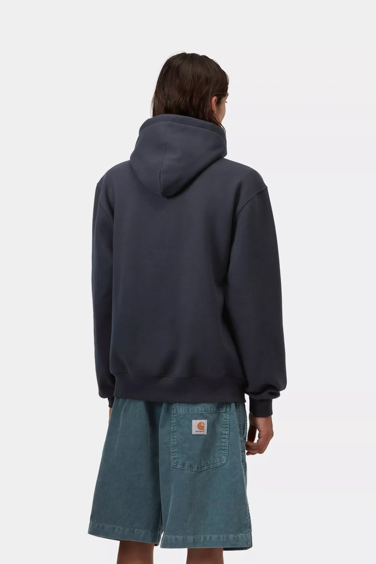 Carhartt Hooded Carhartt Sweat - Deep Night/Gentle Green - Stencil