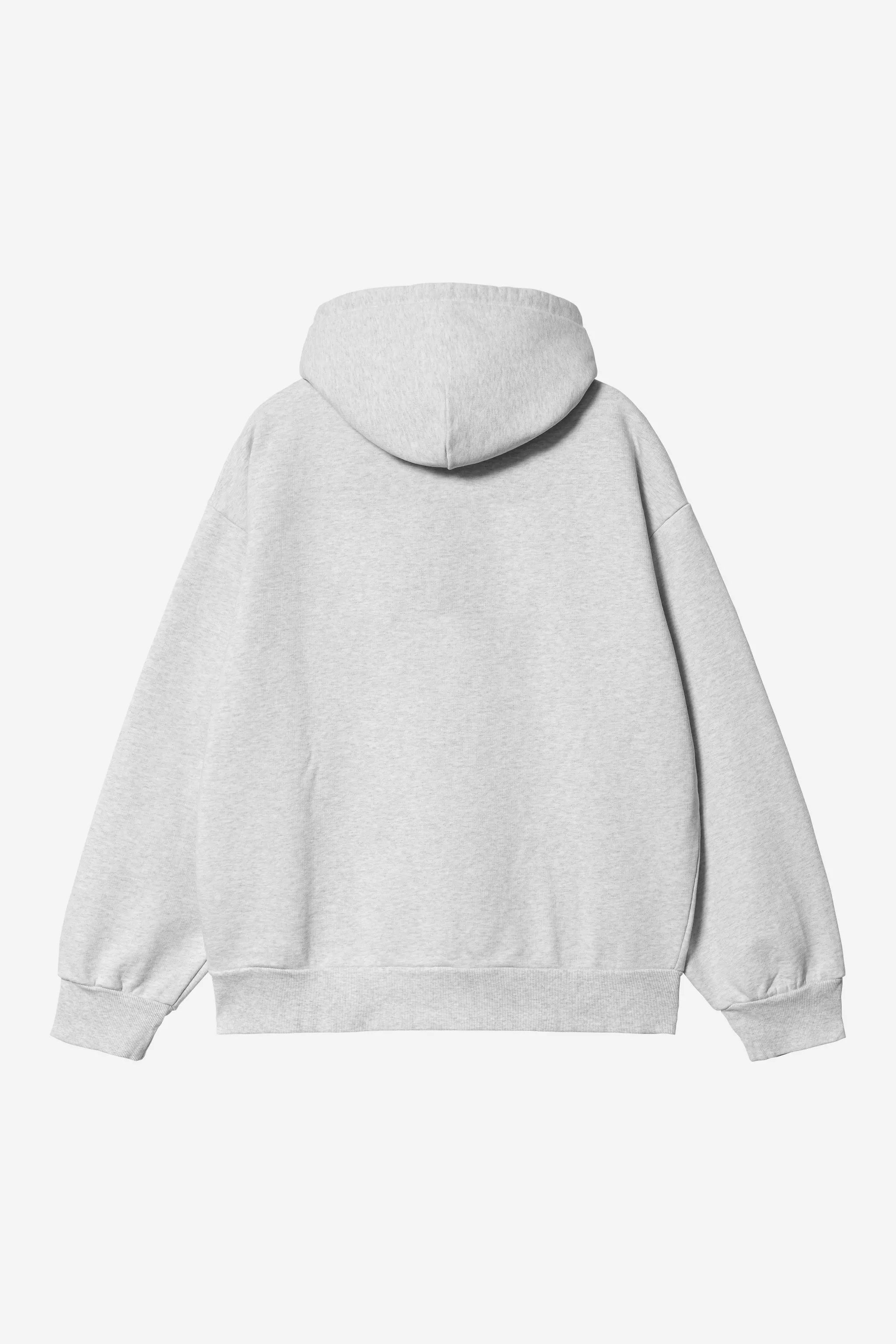 Carhartt Hooded "Carhartt" Sweat - Ash Heather / Cozy Purple - Stencil