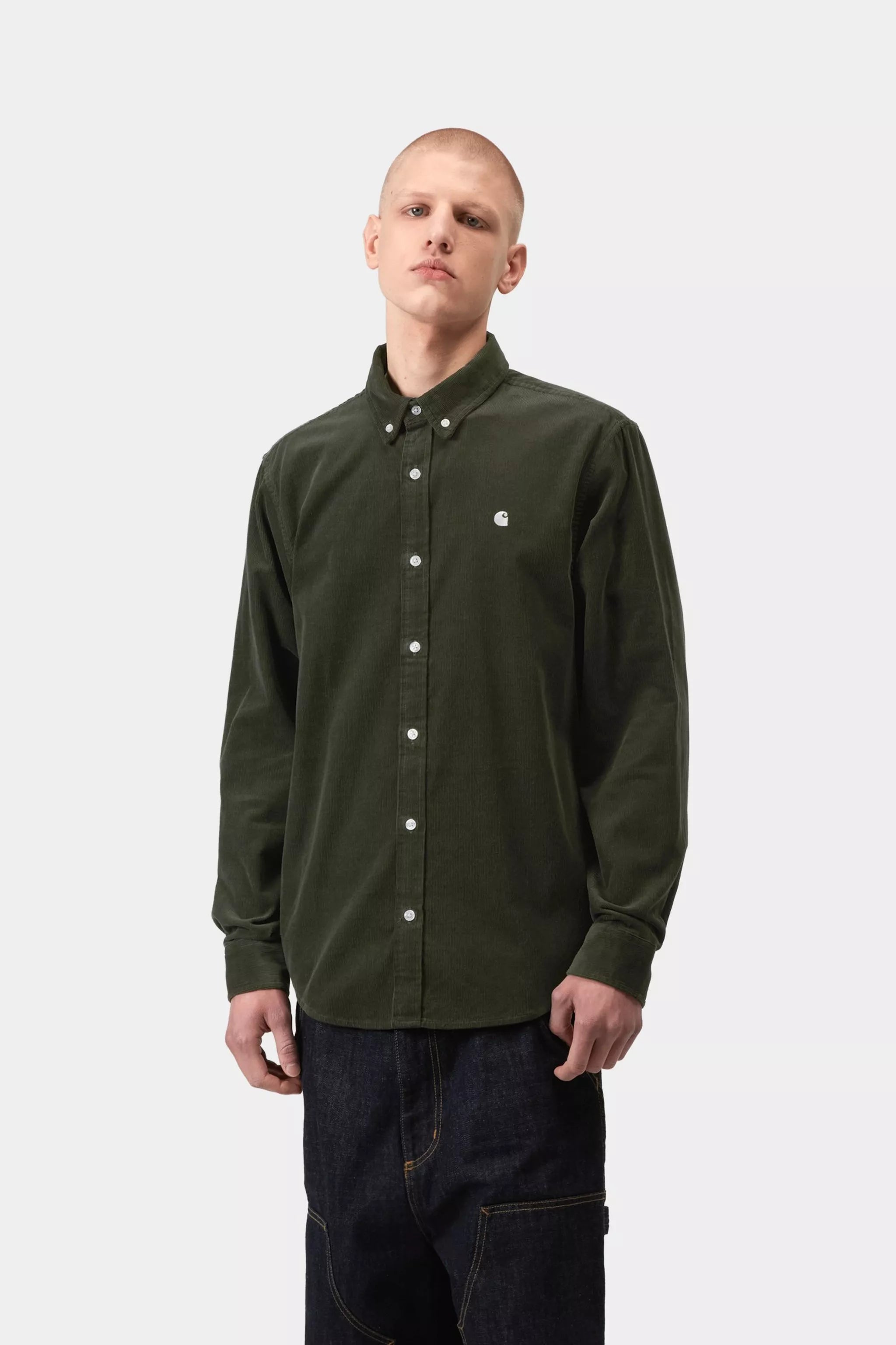 Carhartt L/S Madison Fine Cord Shirt - Opuntia / Wax - Stencil