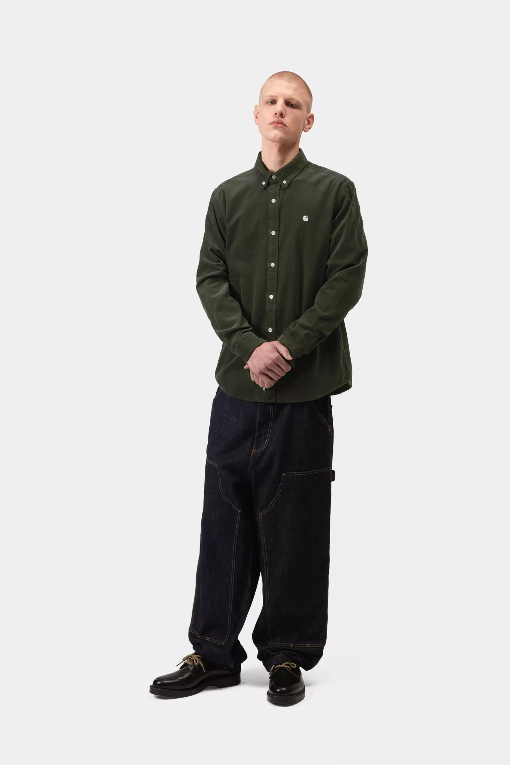 Carhartt L/S Madison Fine Cord Shirt - Opuntia / Wax - Stencil