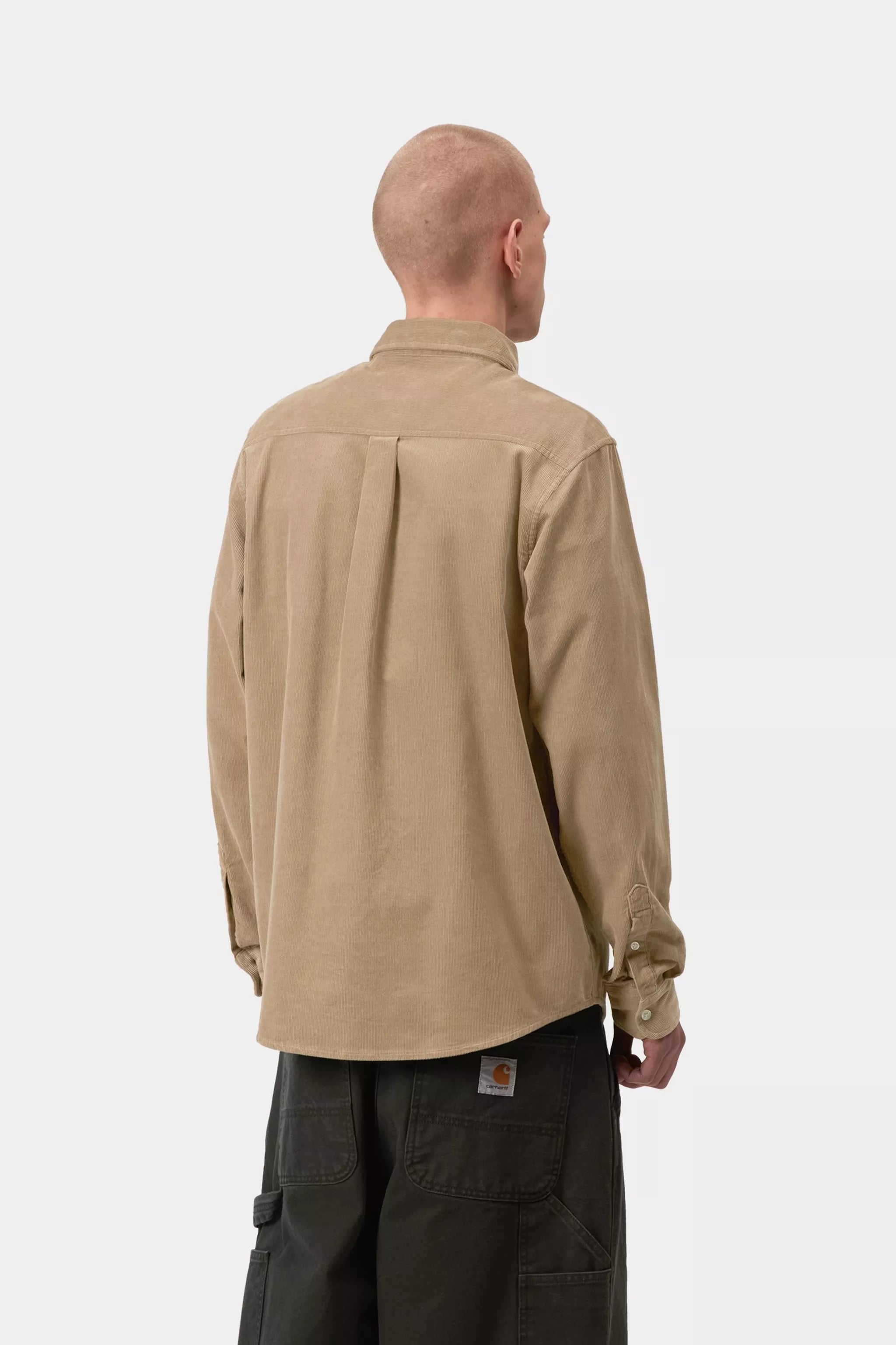 Carhartt L/S Madison Fine Cord Shirt - Iroko / Wax - Stencil