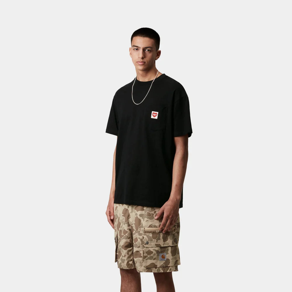 Carhartt S/S Pocket Heart T-Shirt - Black / Red - Stencil