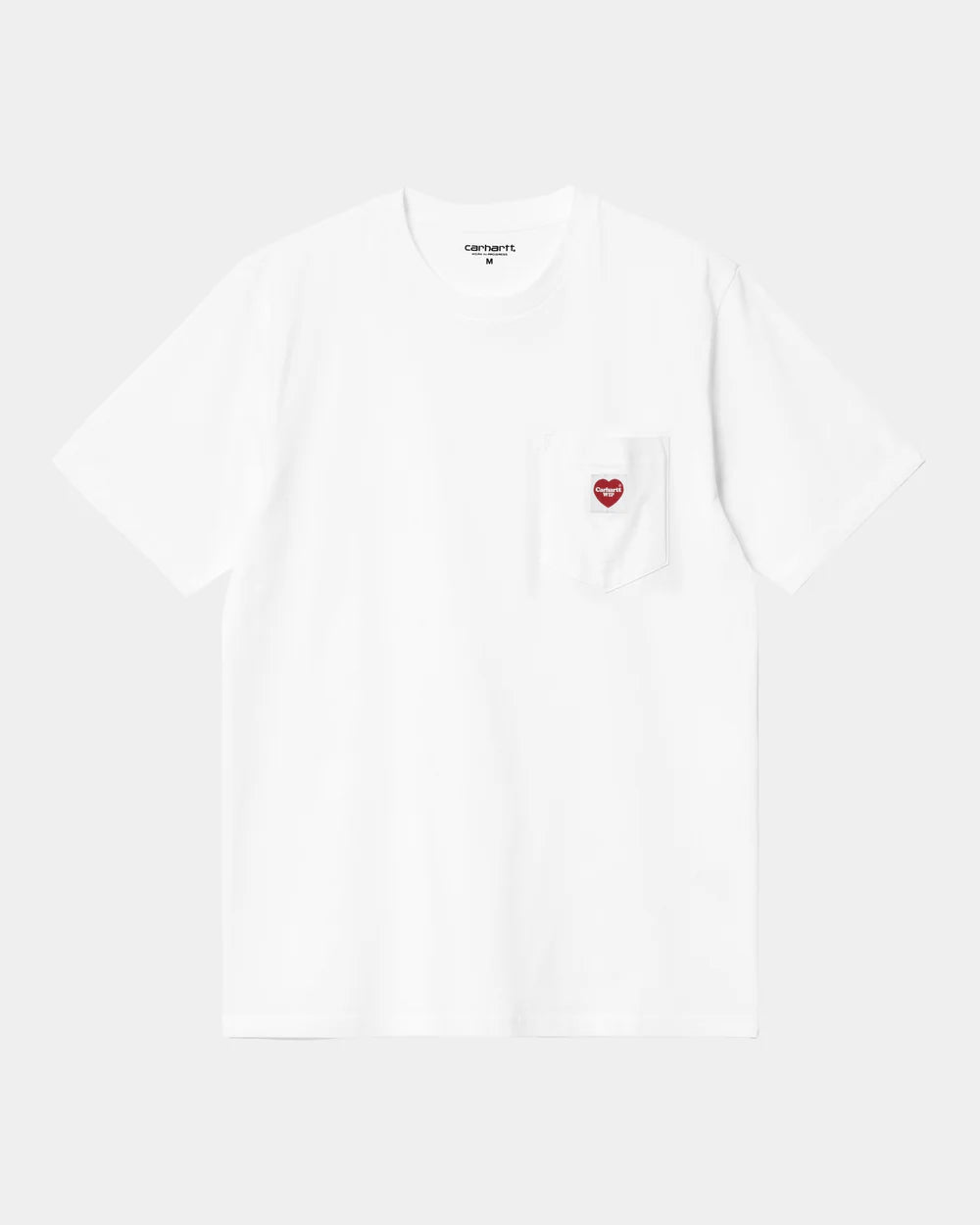 Carhartt S/S Pocket Heart T-Shirt - White / Red - Stencil