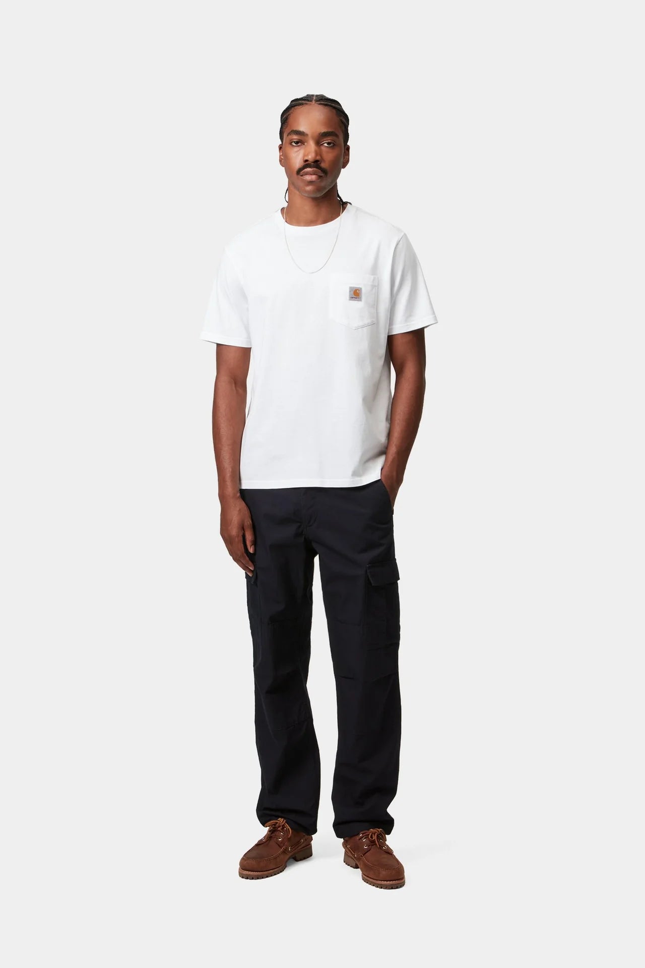 Carhartt Aviation Pants - Dark Navy Rinsed (Columbia Ripstop) - Stencil