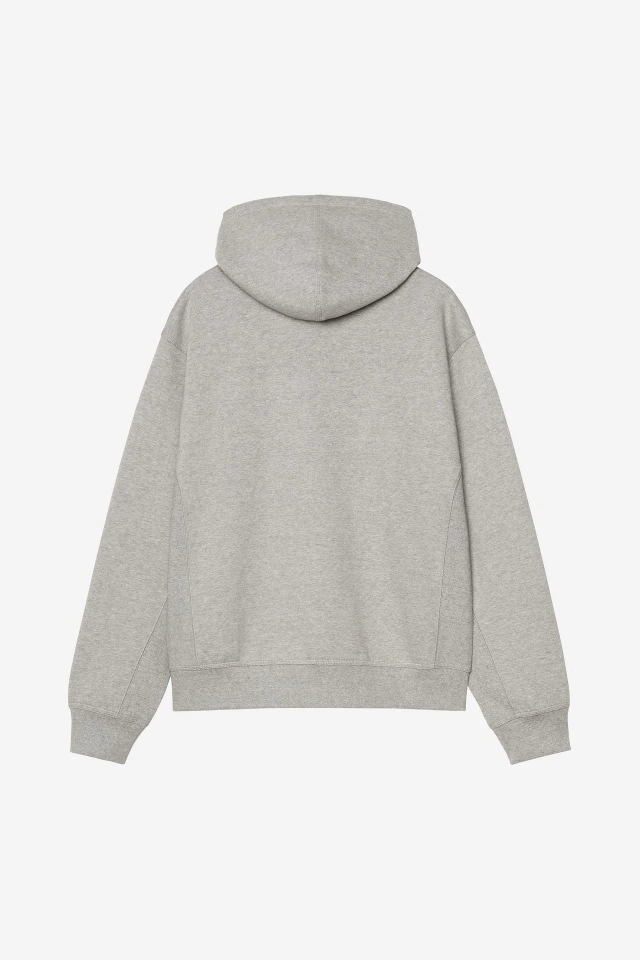 Carhartt Hooded American Script Jacket - Grey Heather - Stencil