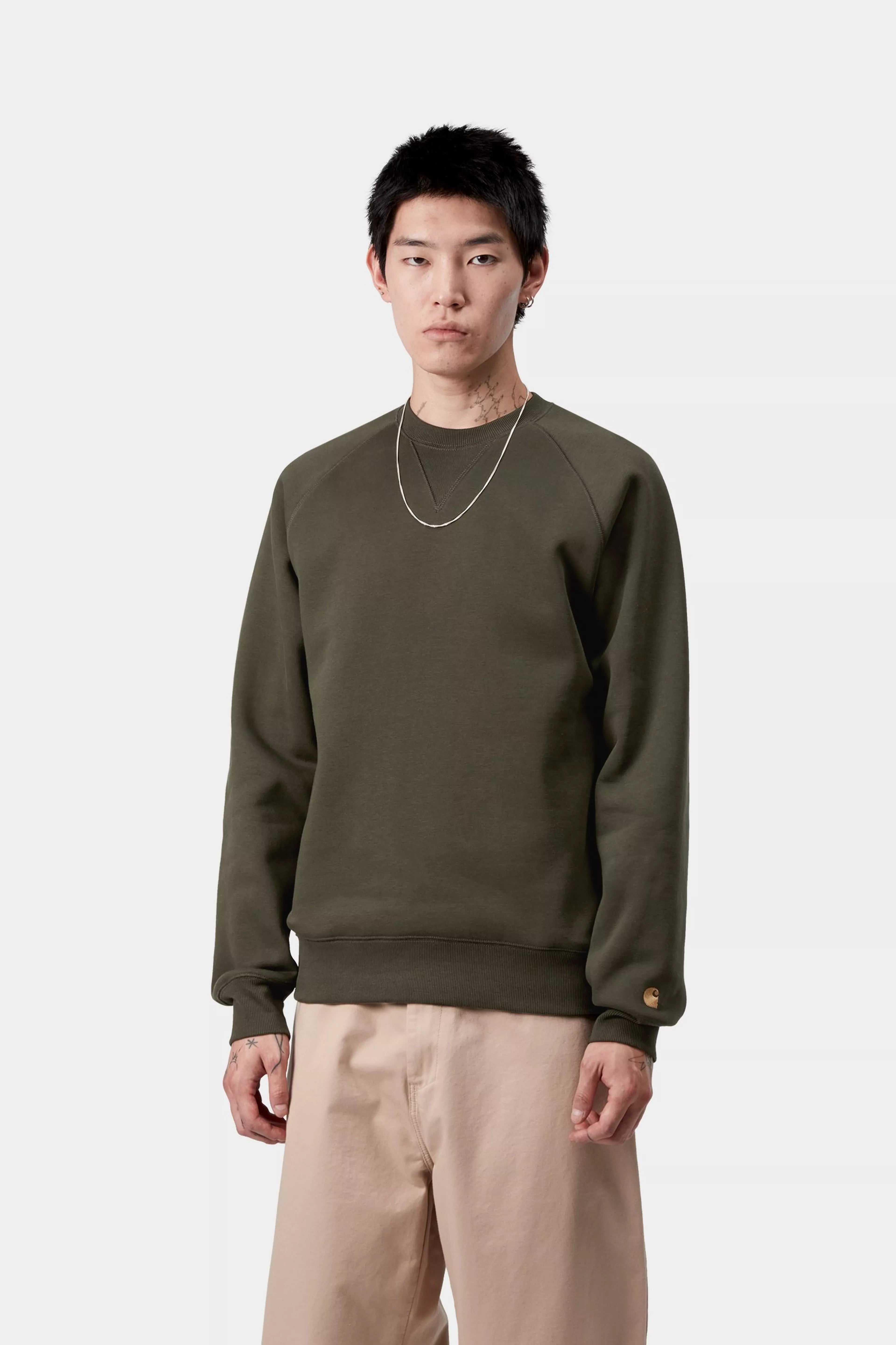 Carhartt Chase Sweatshirt - Olive / Gold - Stencil