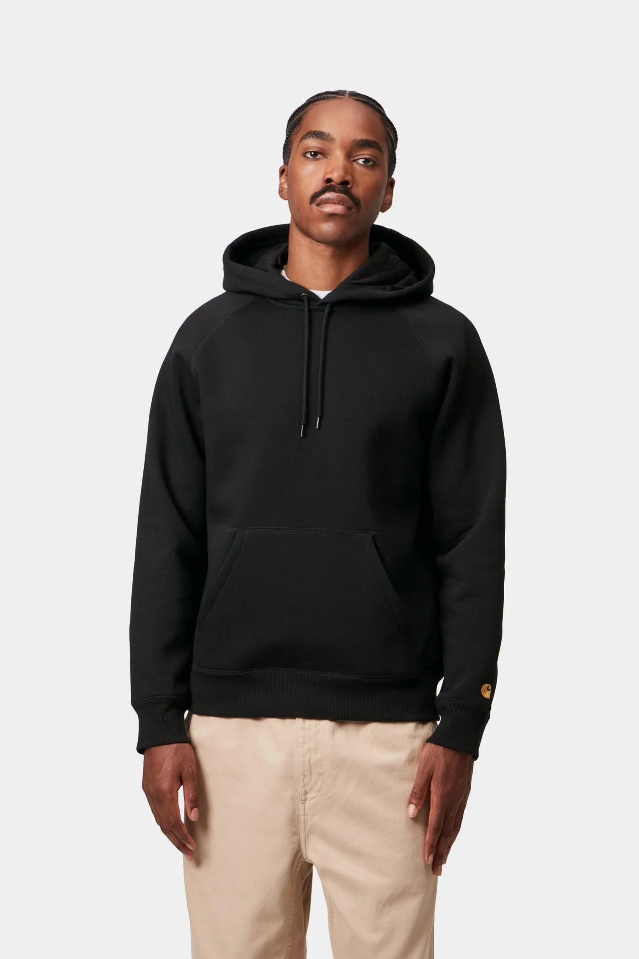 Carhartt Hooded Chase Sweatshirt - Black/Gold