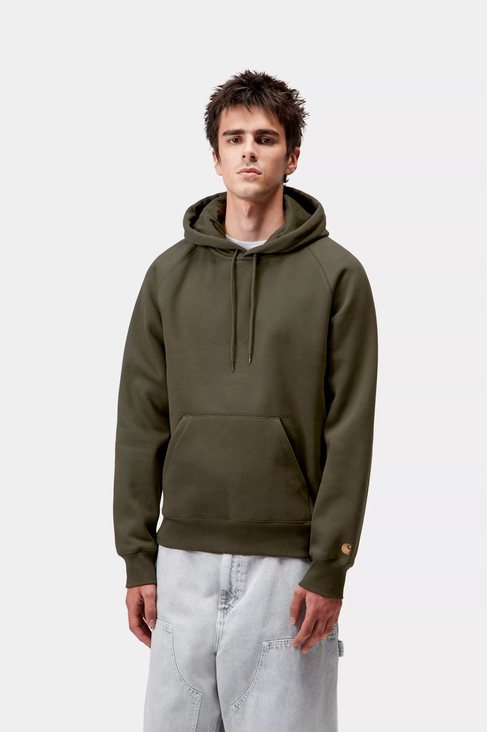 Carhartt Hooded Chase Sweatshirt - Olive / Gold