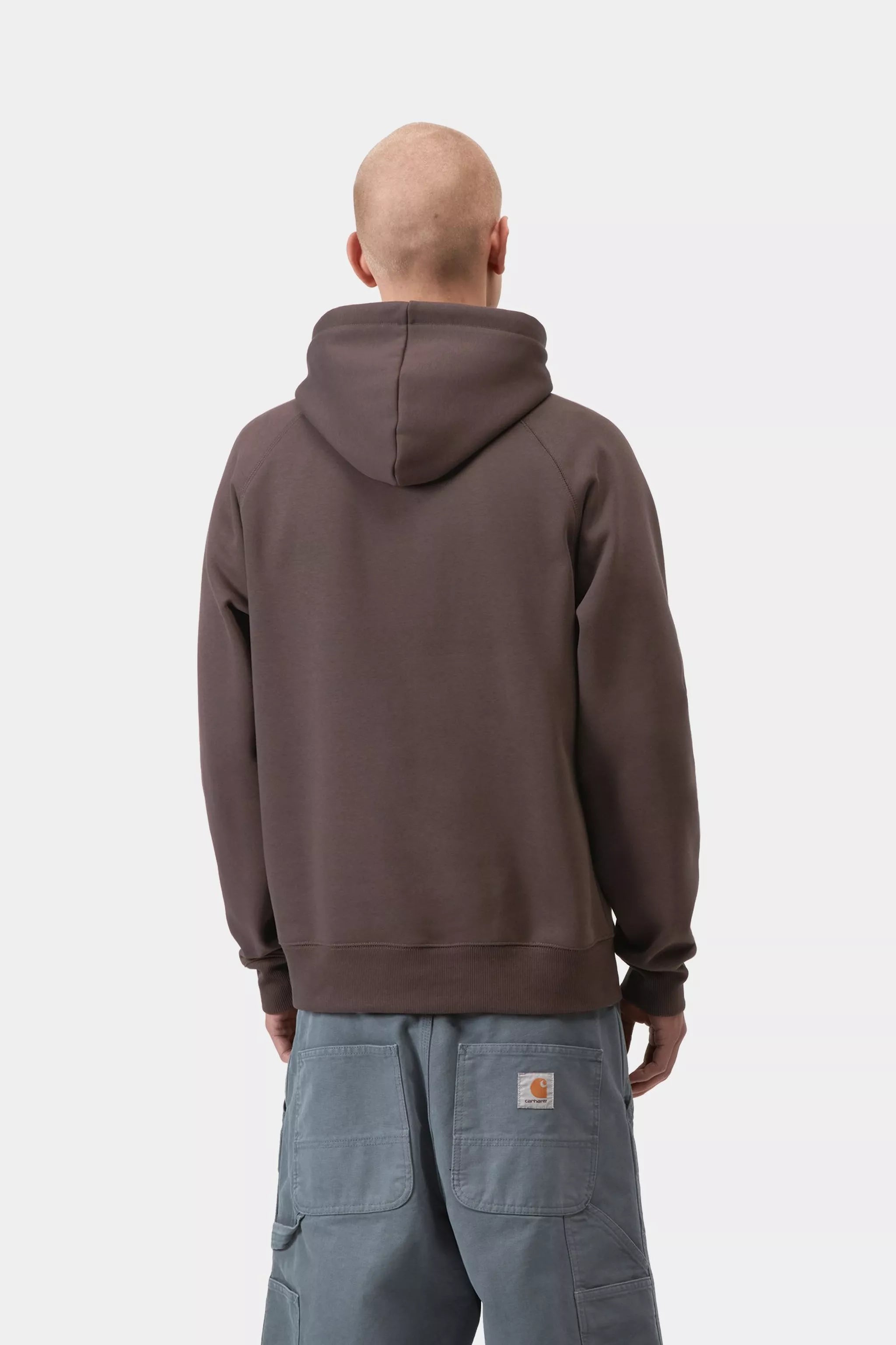 Carhartt Hooded Chase Sweatshirt - Shale / Gold - Stencil