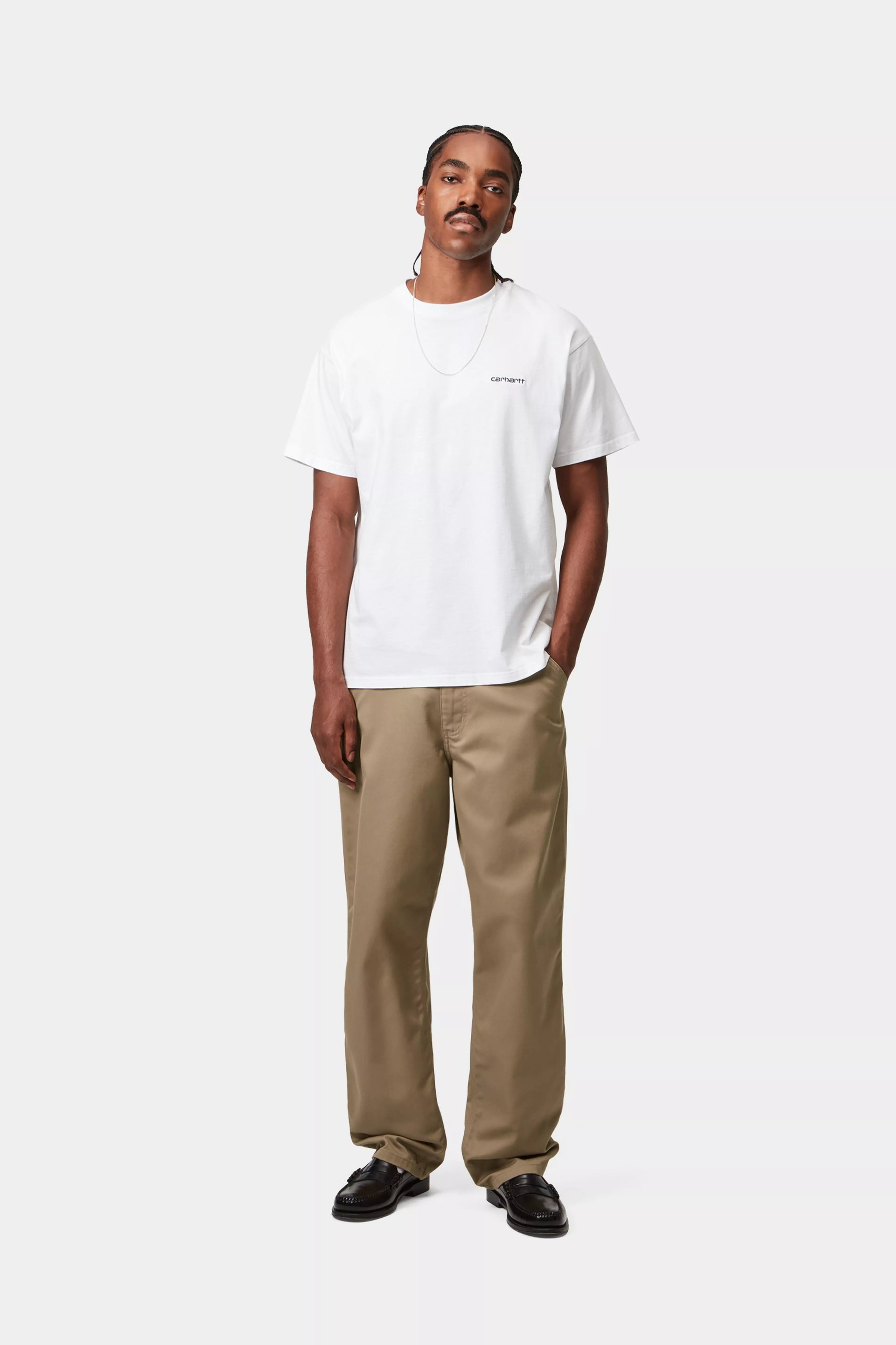 Carhartt Simple Pant - Leather Rinsed (Denison Twill 8.8 oz) - Stencil