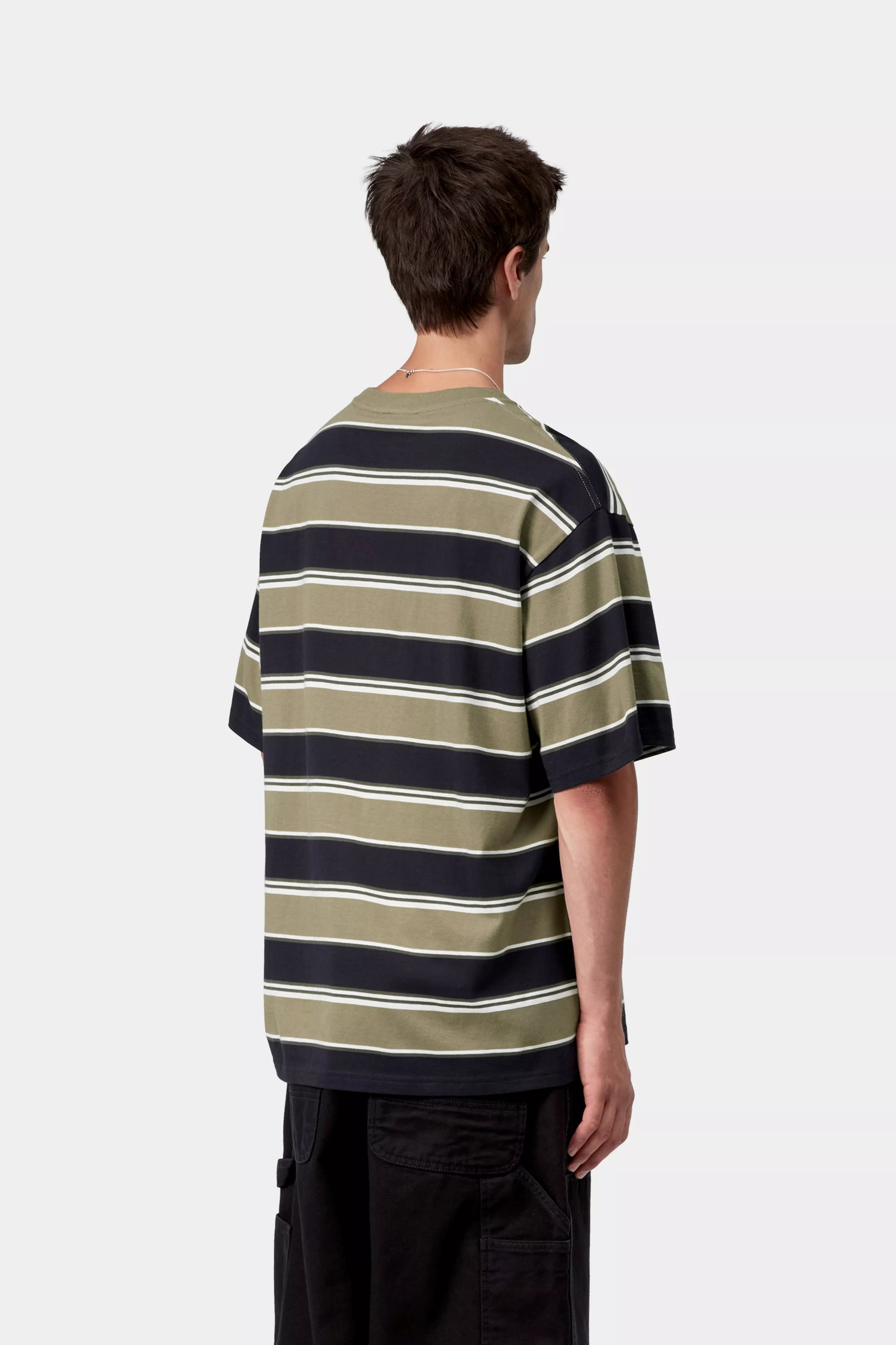 Carhartt Malone T-Shirt Malone Stripe / Brass - Stencil